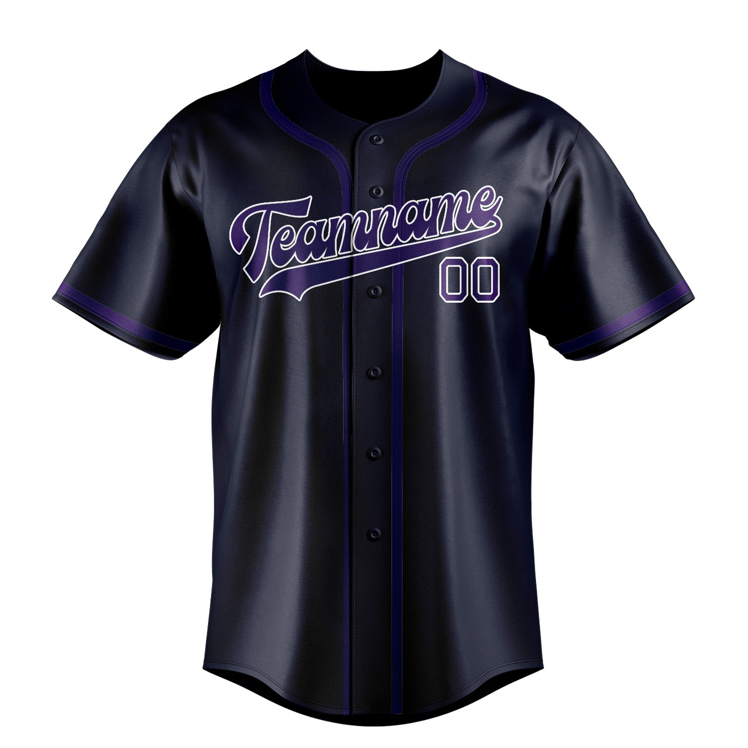 Custom Navy Purple Baseball Jersey