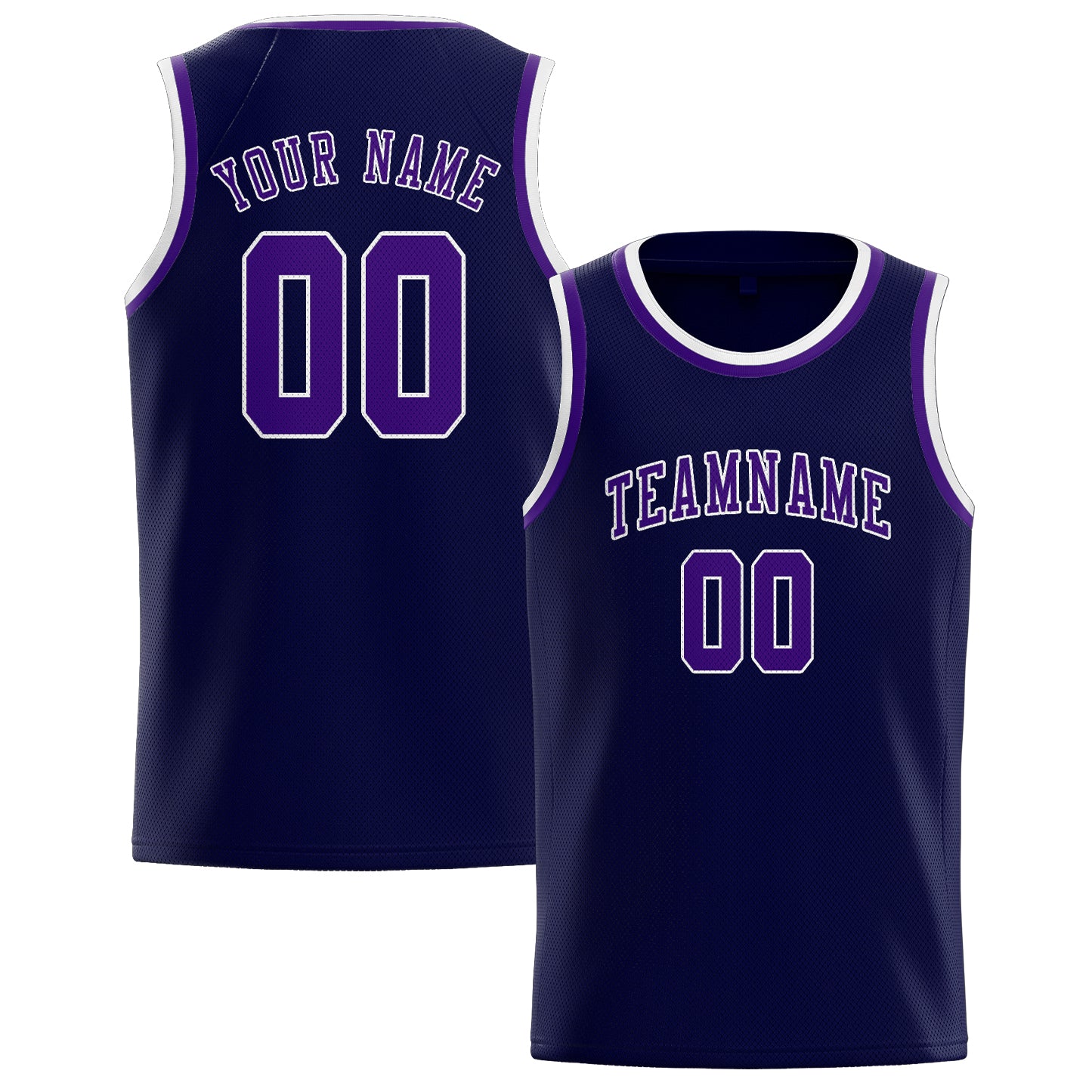 Custom Navy Purple Basketball Jersey