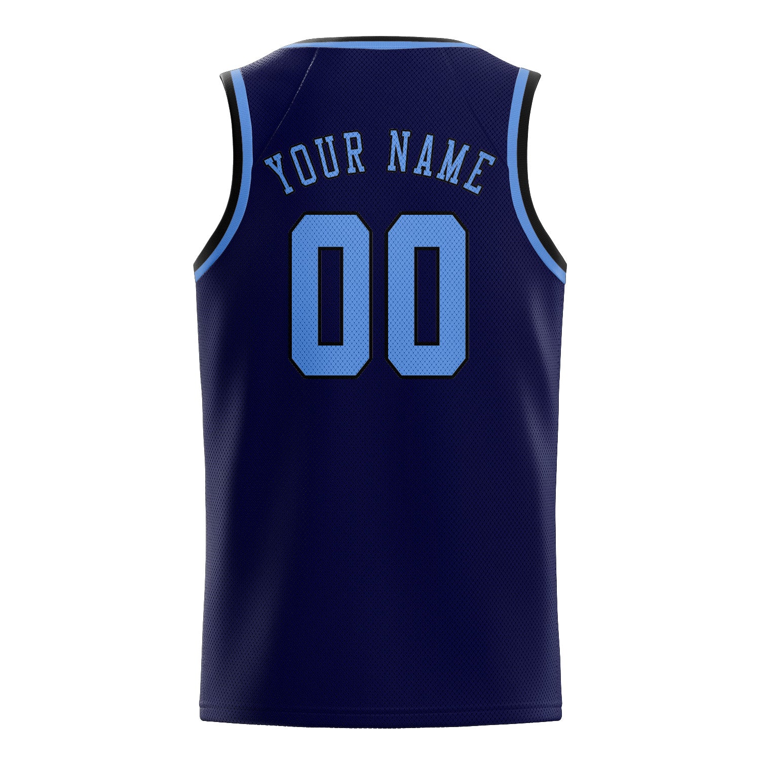 Custom Navy Light Blue Basketball Jersey