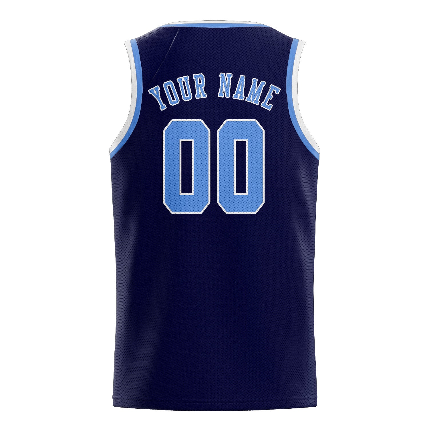 Custom Navy Light Blue Basketball Jersey