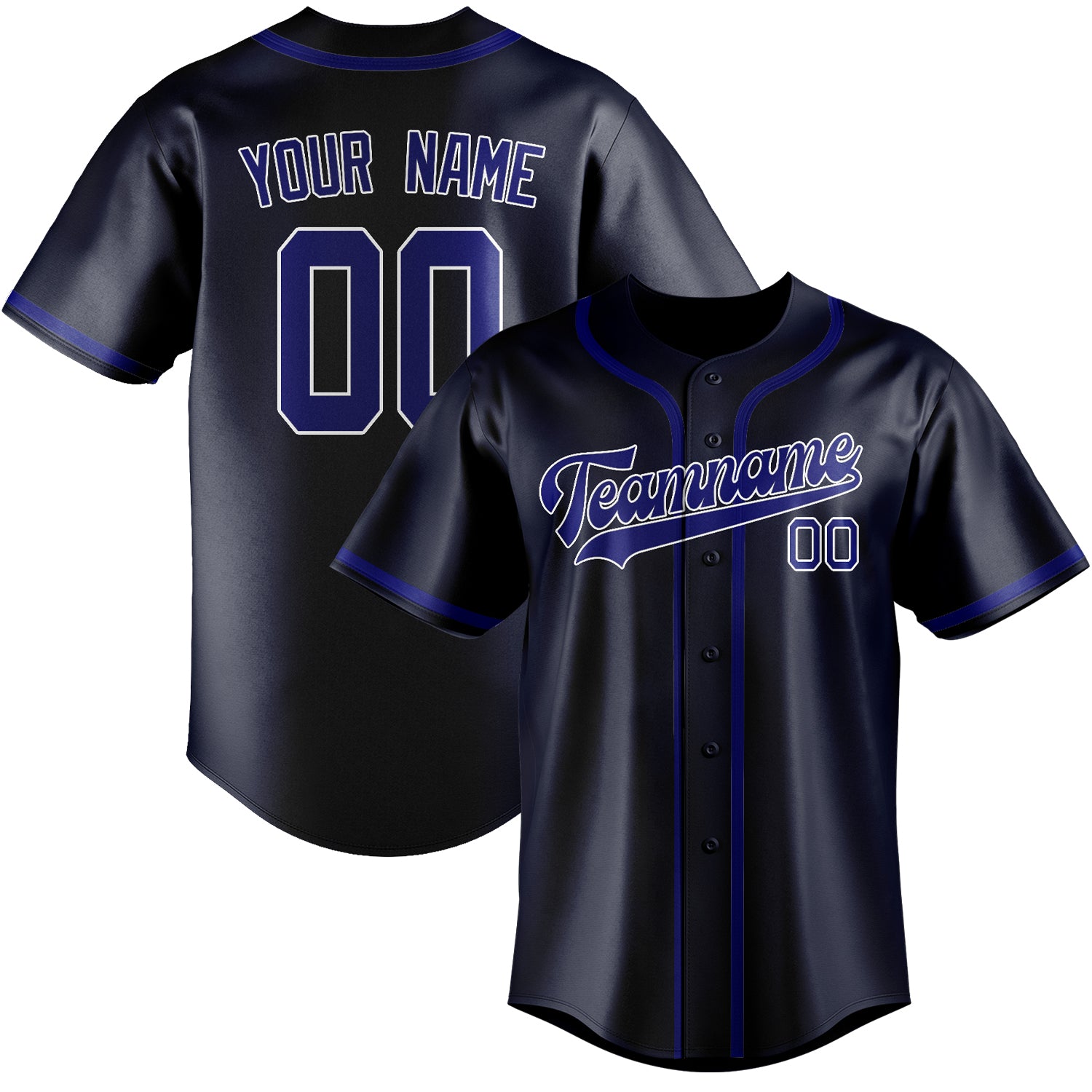 Custom Navy Sky Blue Baseball Jersey