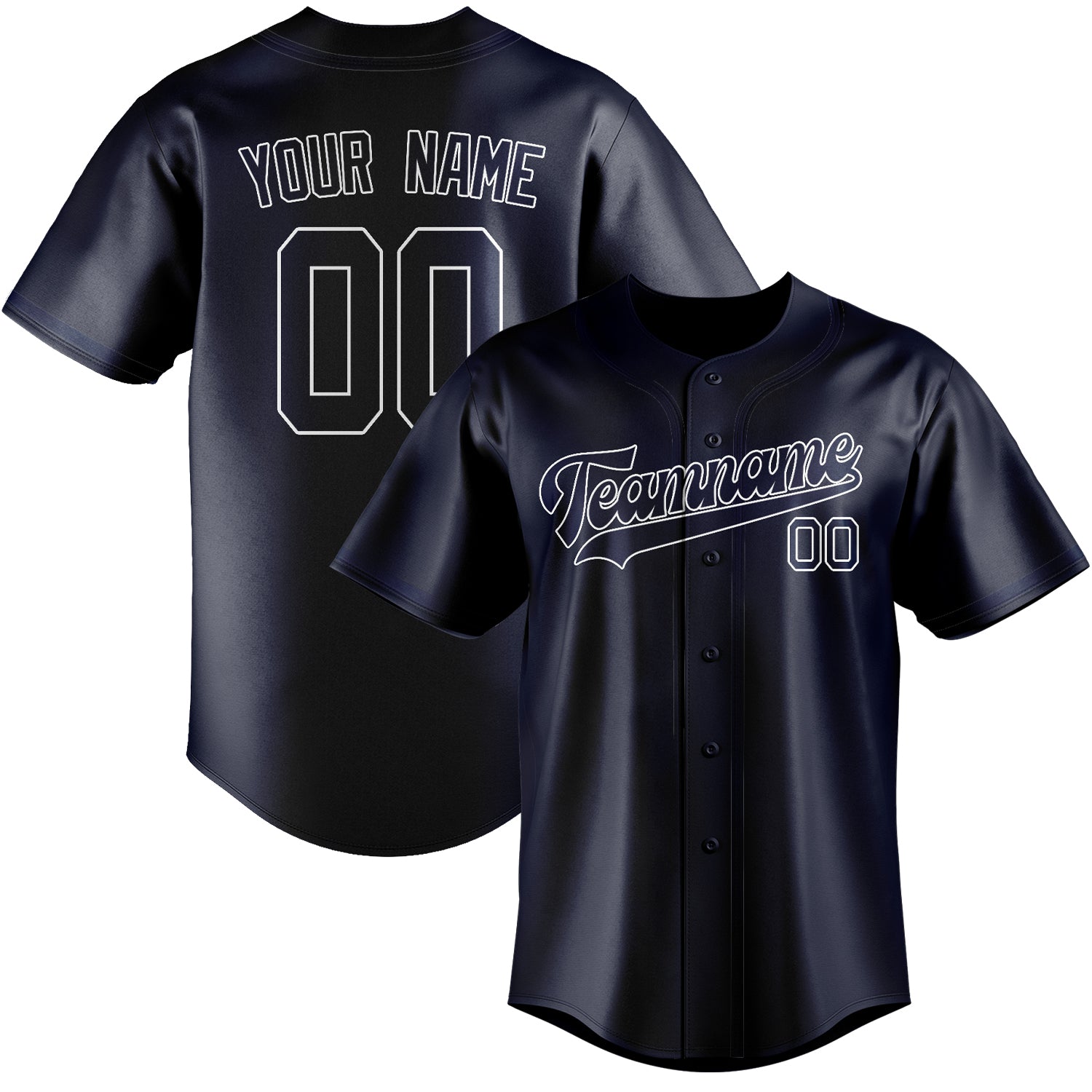 Custom Navy Blue Baseball Jersey