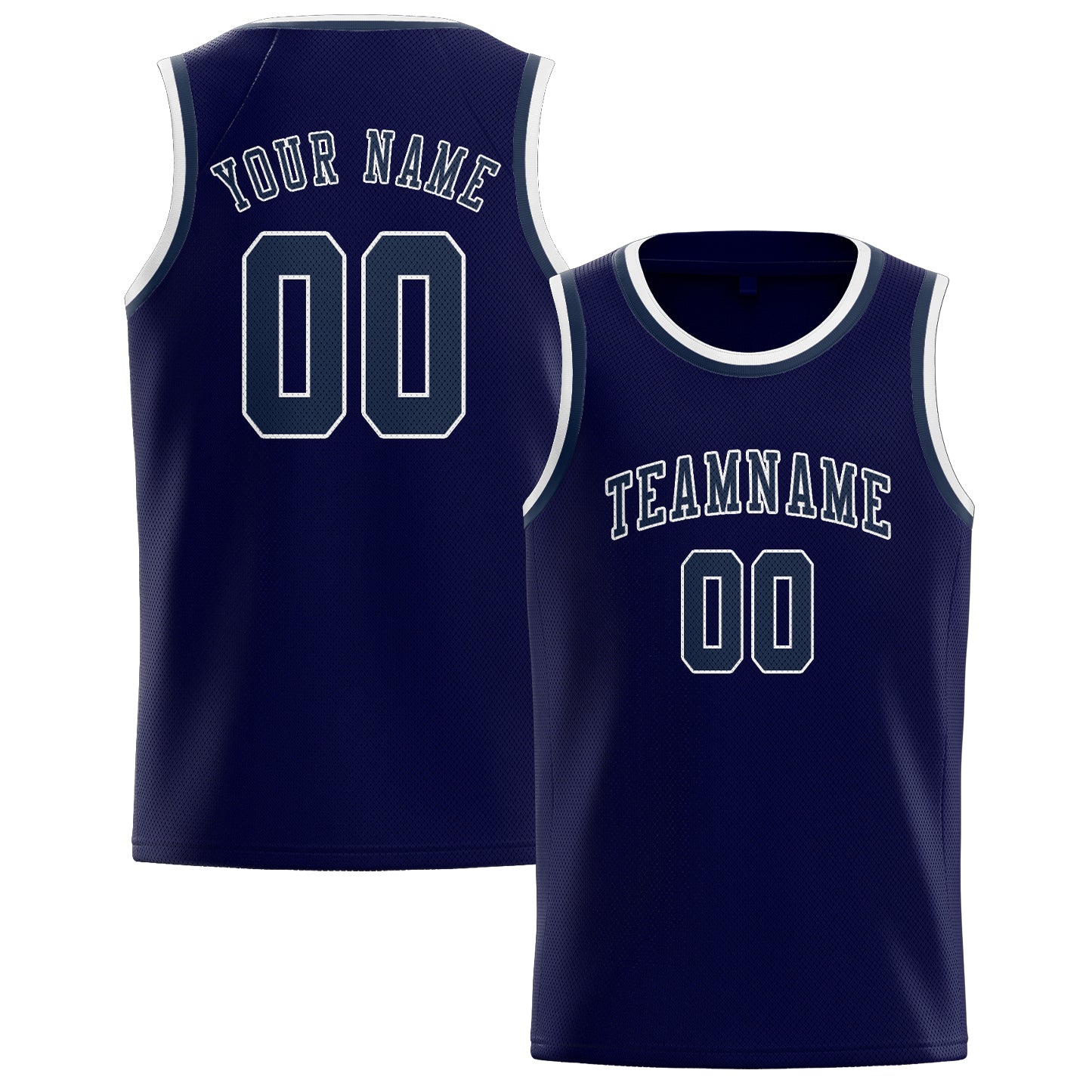 Custom Navy Blue Basketball Jersey