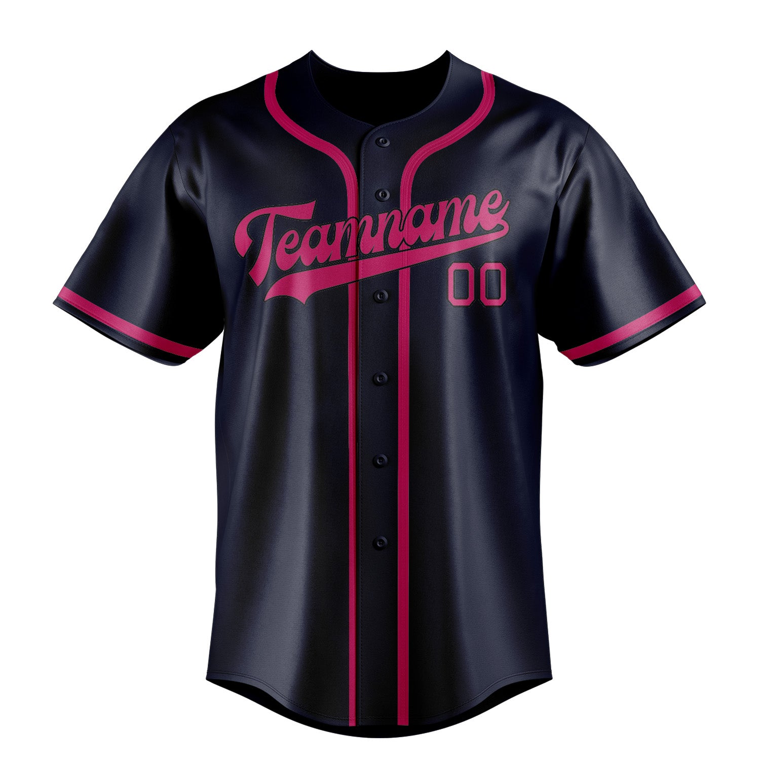 Custom Navy Pink Baseball Jersey