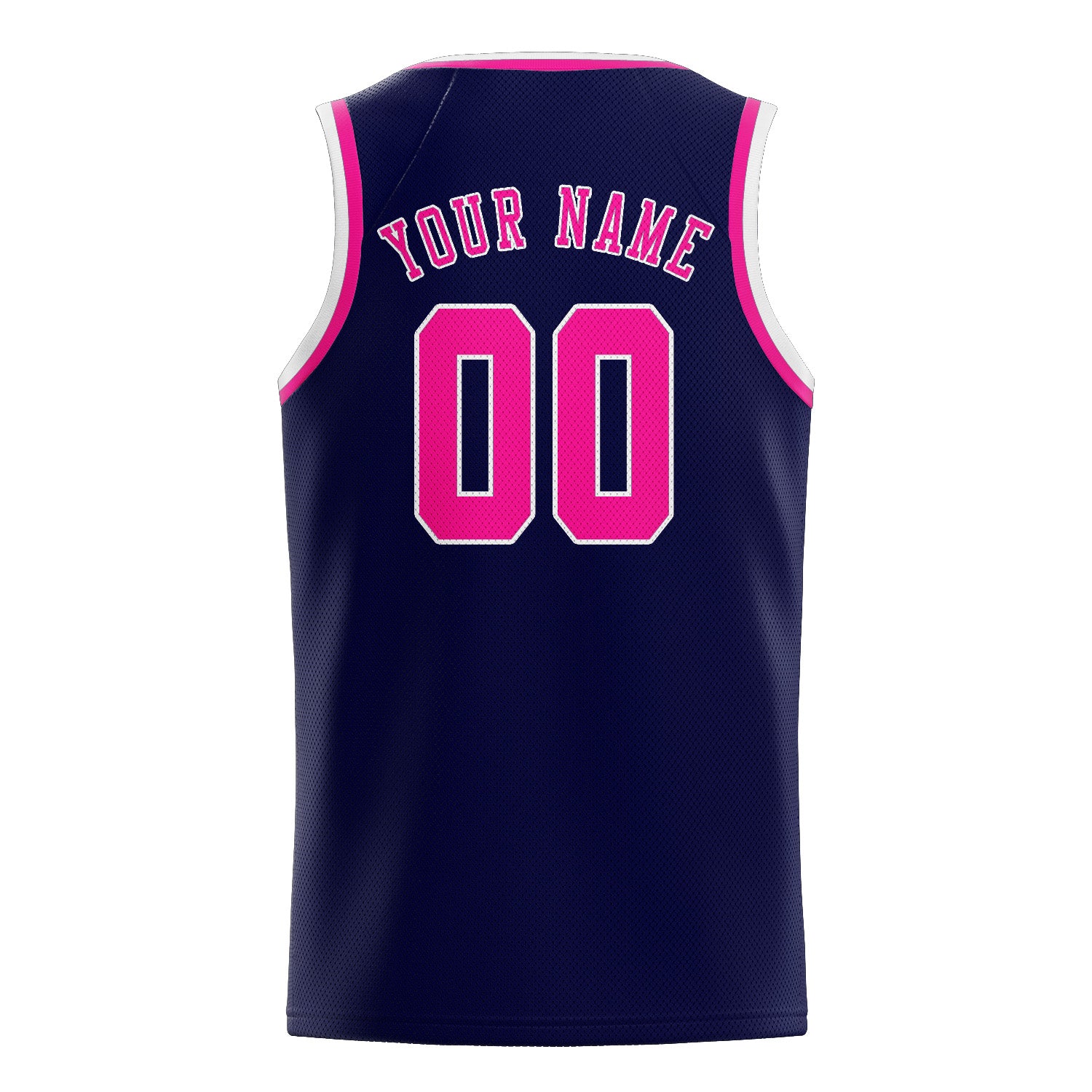 Custom Navy Pink Basketball Jersey