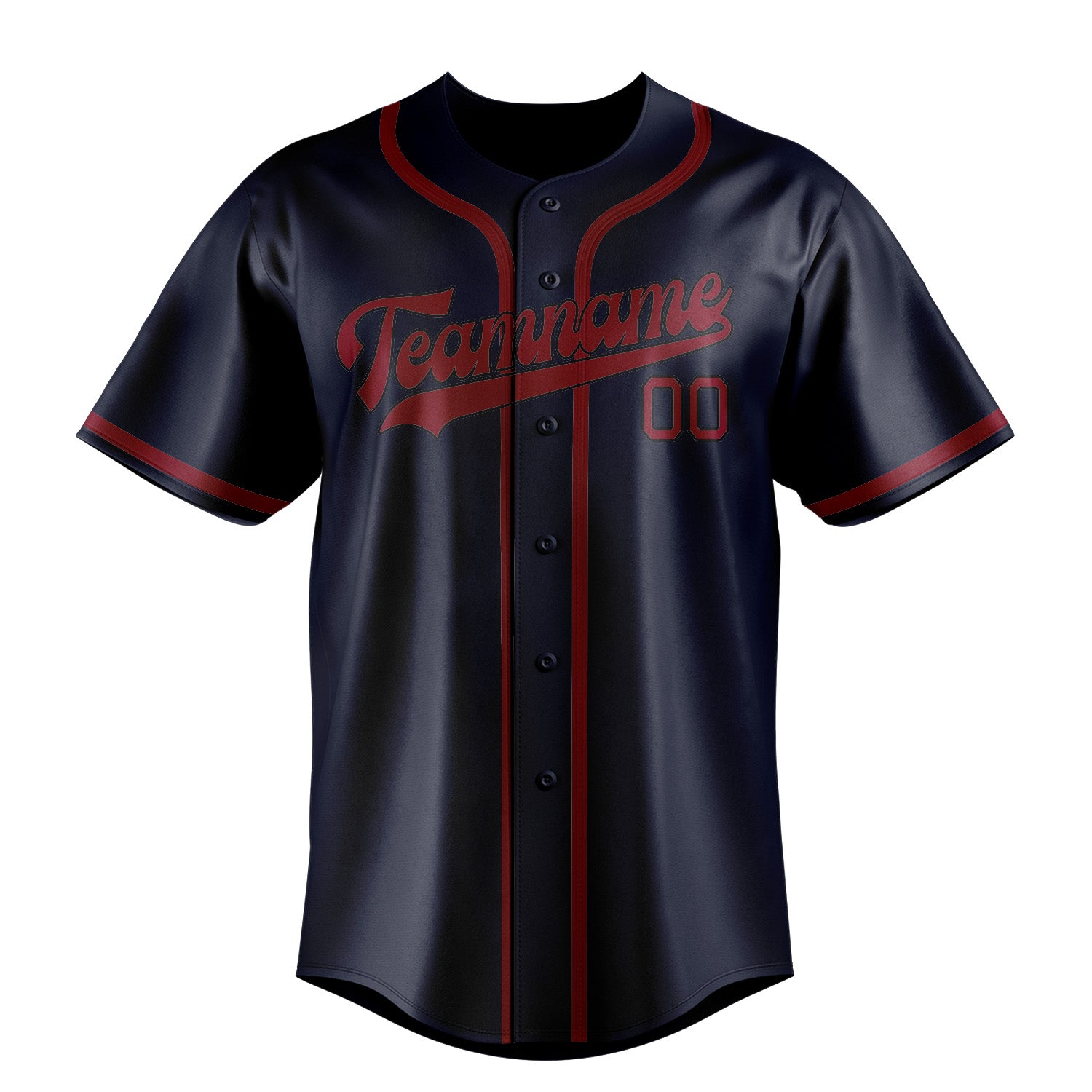 Custom Navy Crimson Red Baseball Jersey