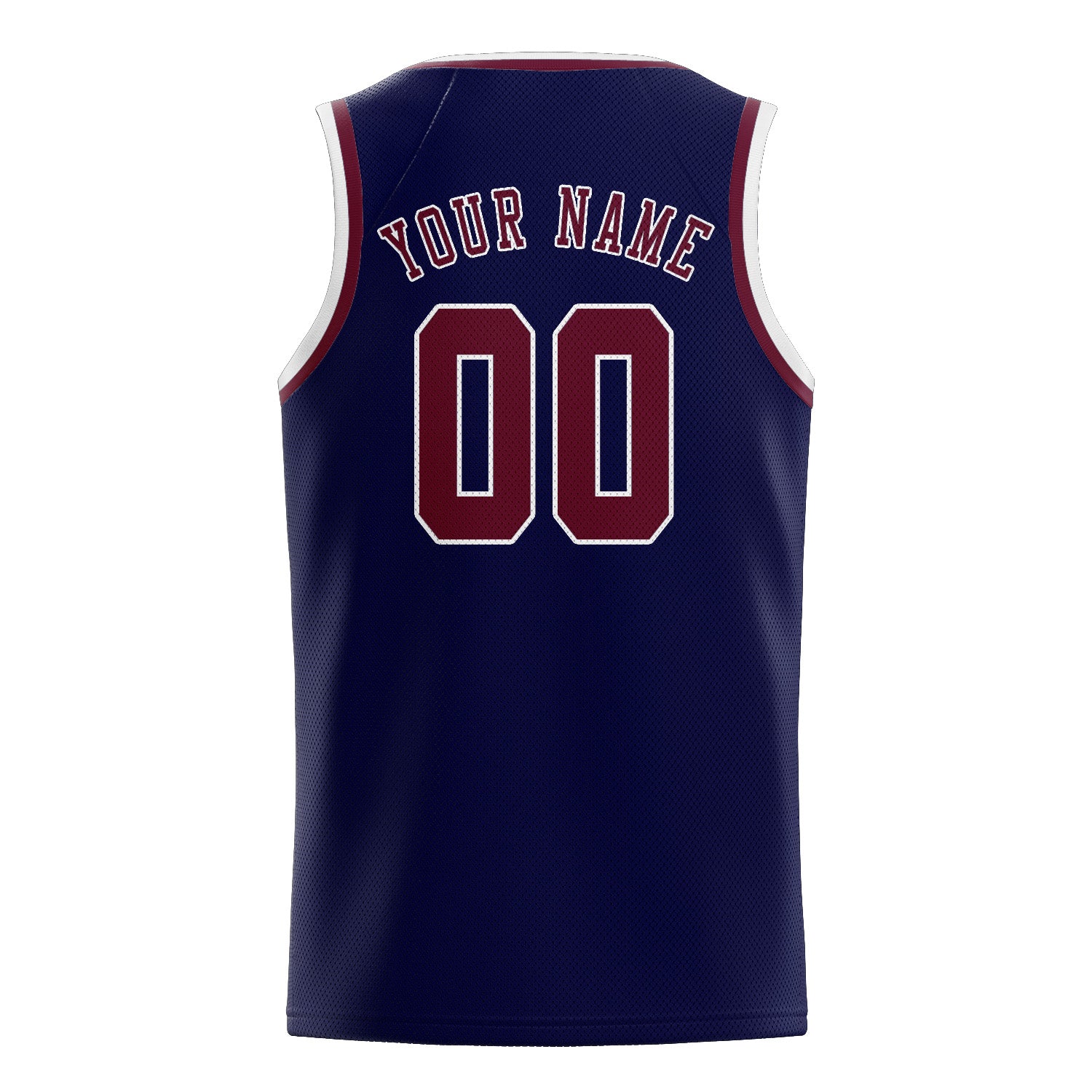 Custom Navy Crimson Red Basketball Jersey