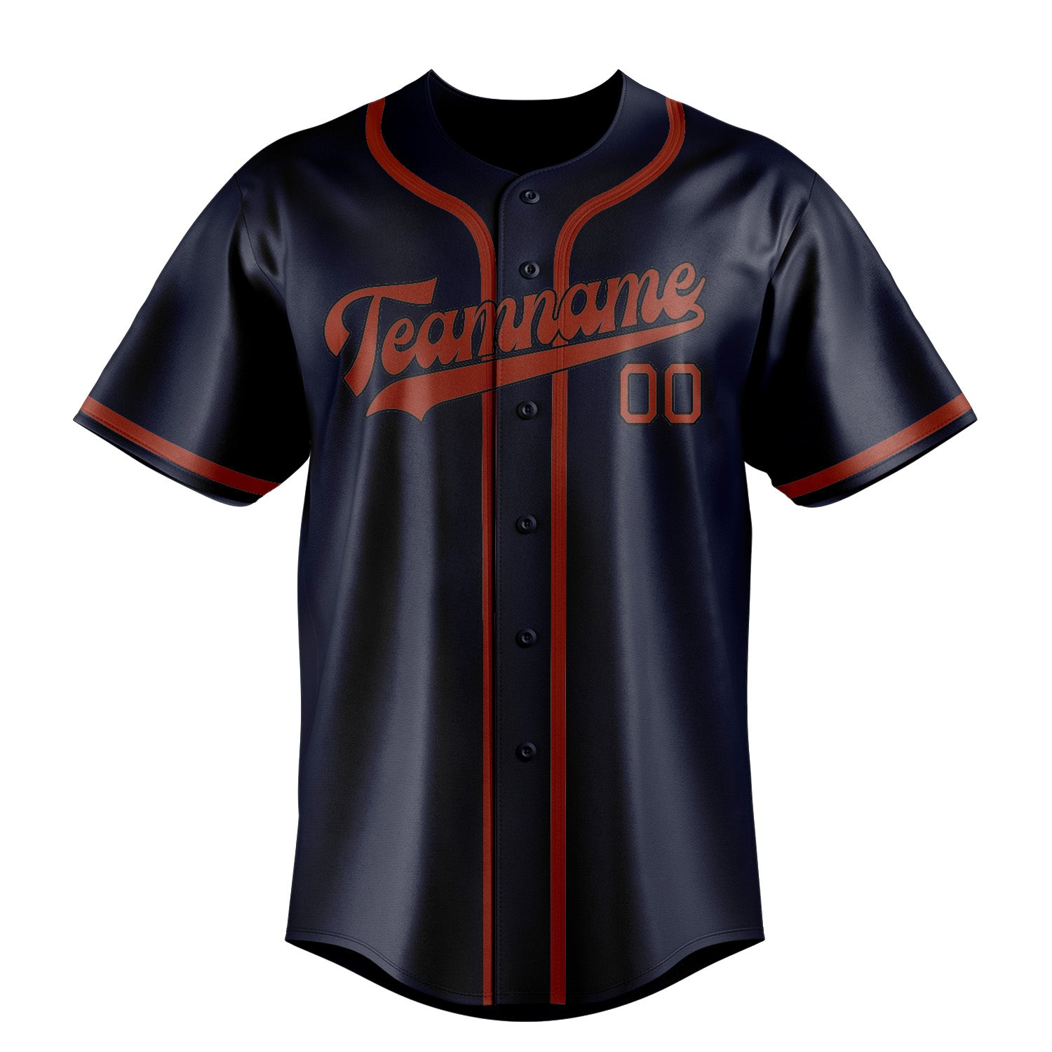 Custom Navy Coral Red Baseball Jersey