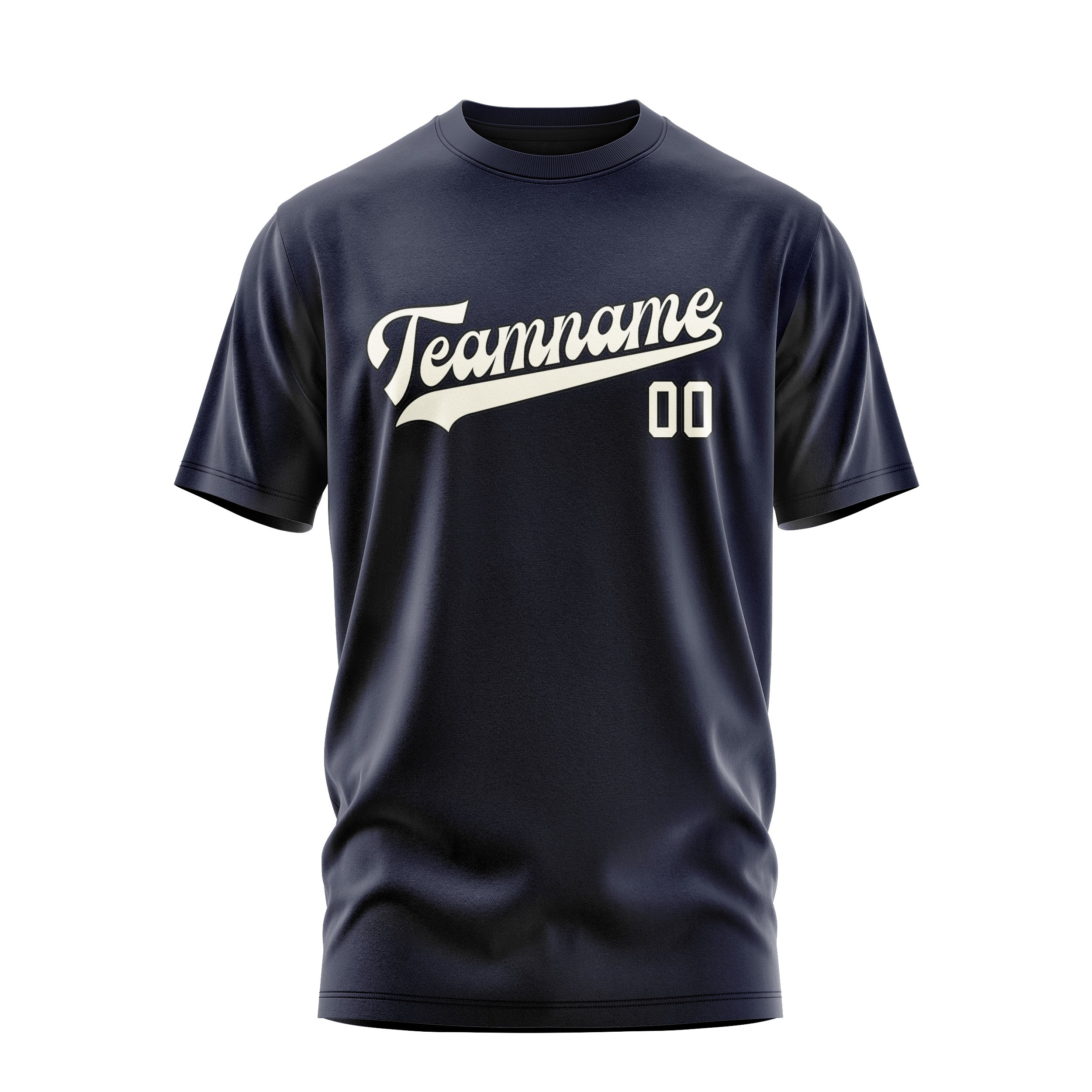 Custom Navy Cream T-Shirt