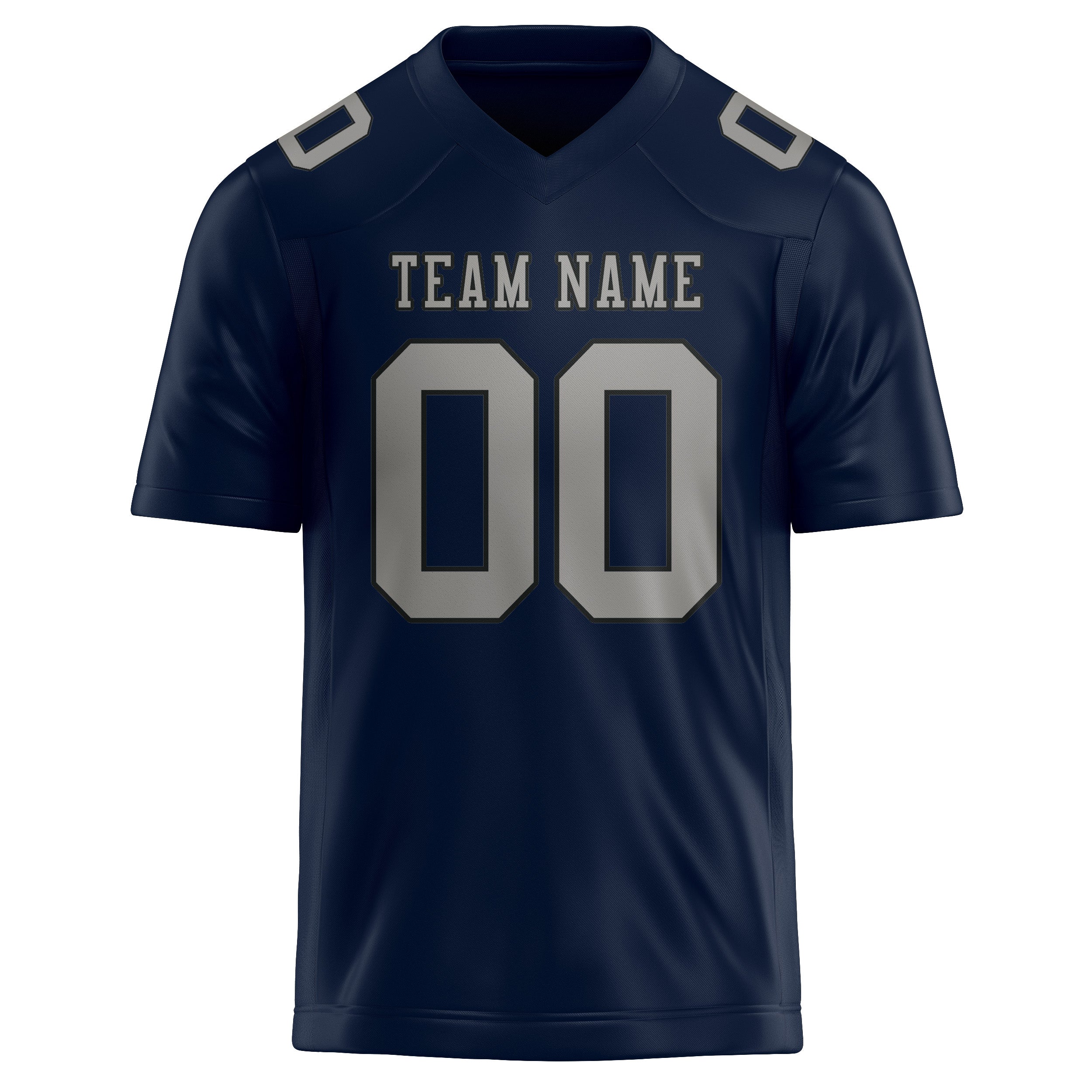 Custom Navy Gray Football Jersey