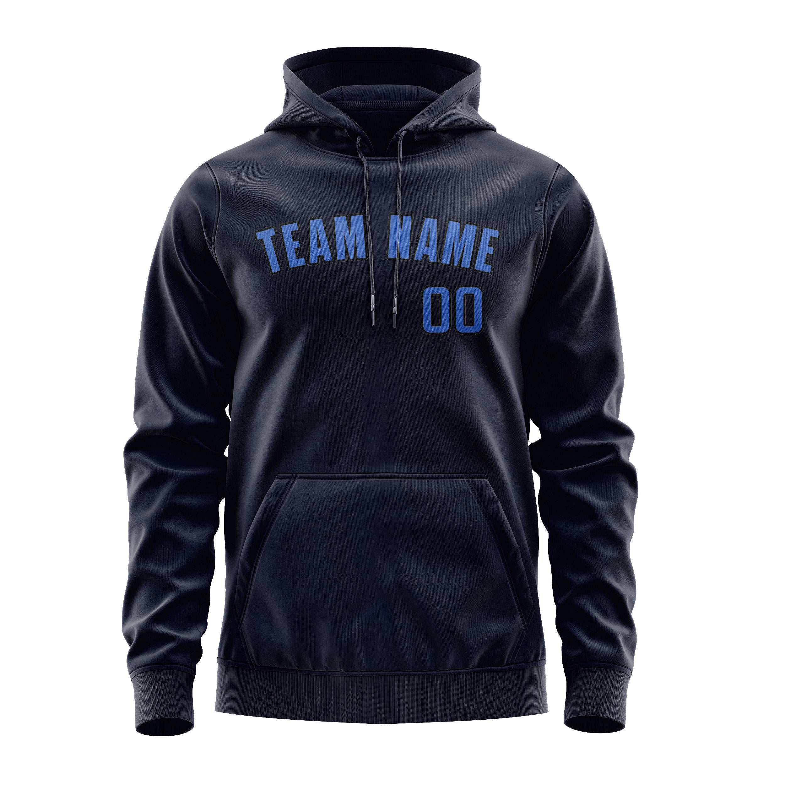 Custom Navy Sky Blue Hoodie