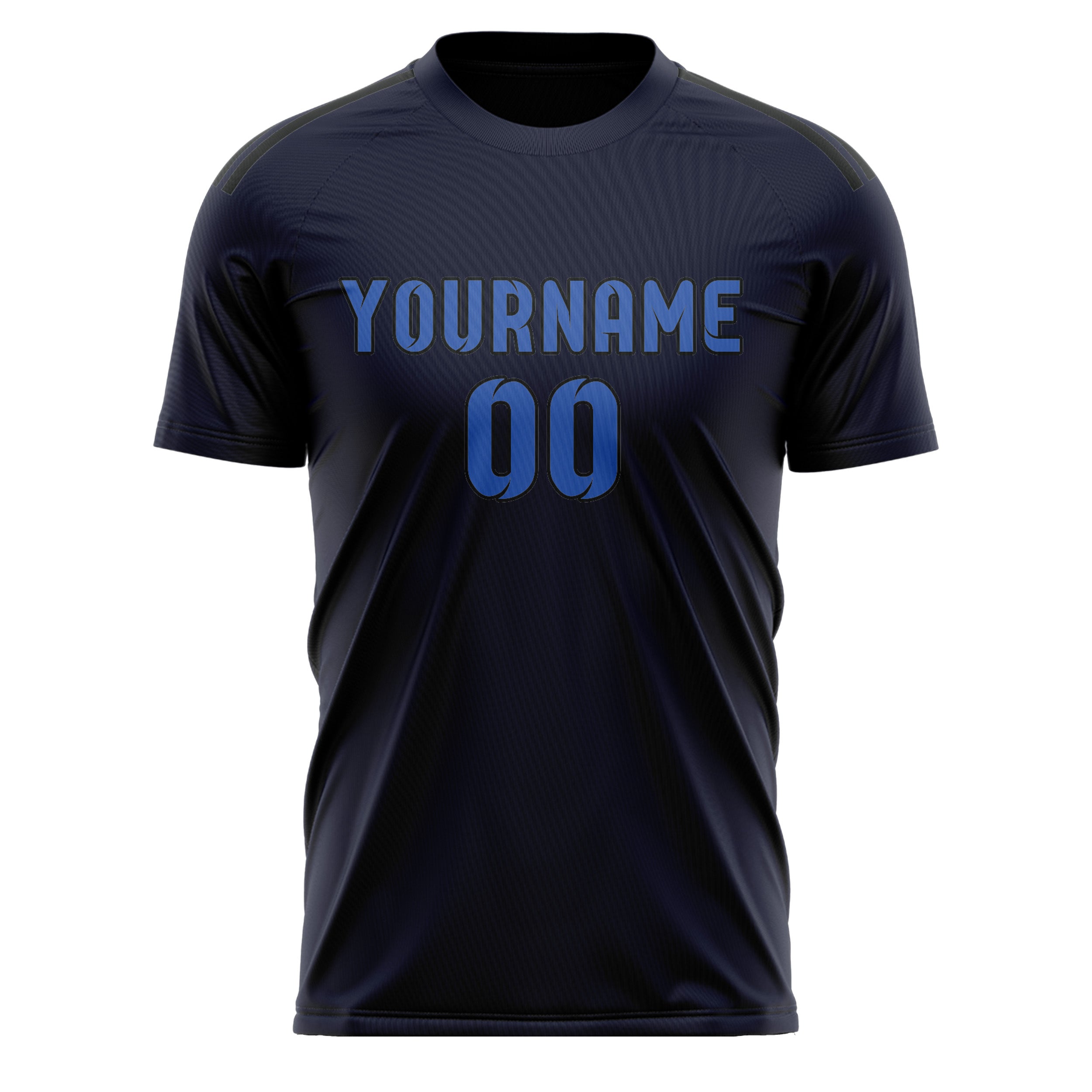 Custom Navy Sky Blue Soccer Jersey