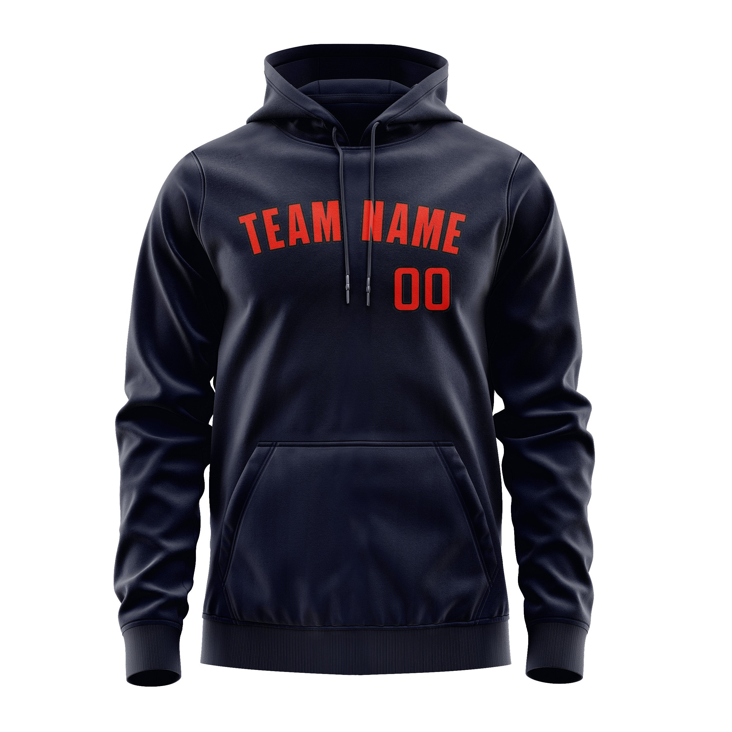 Custom Navy Orange Red Hoodie