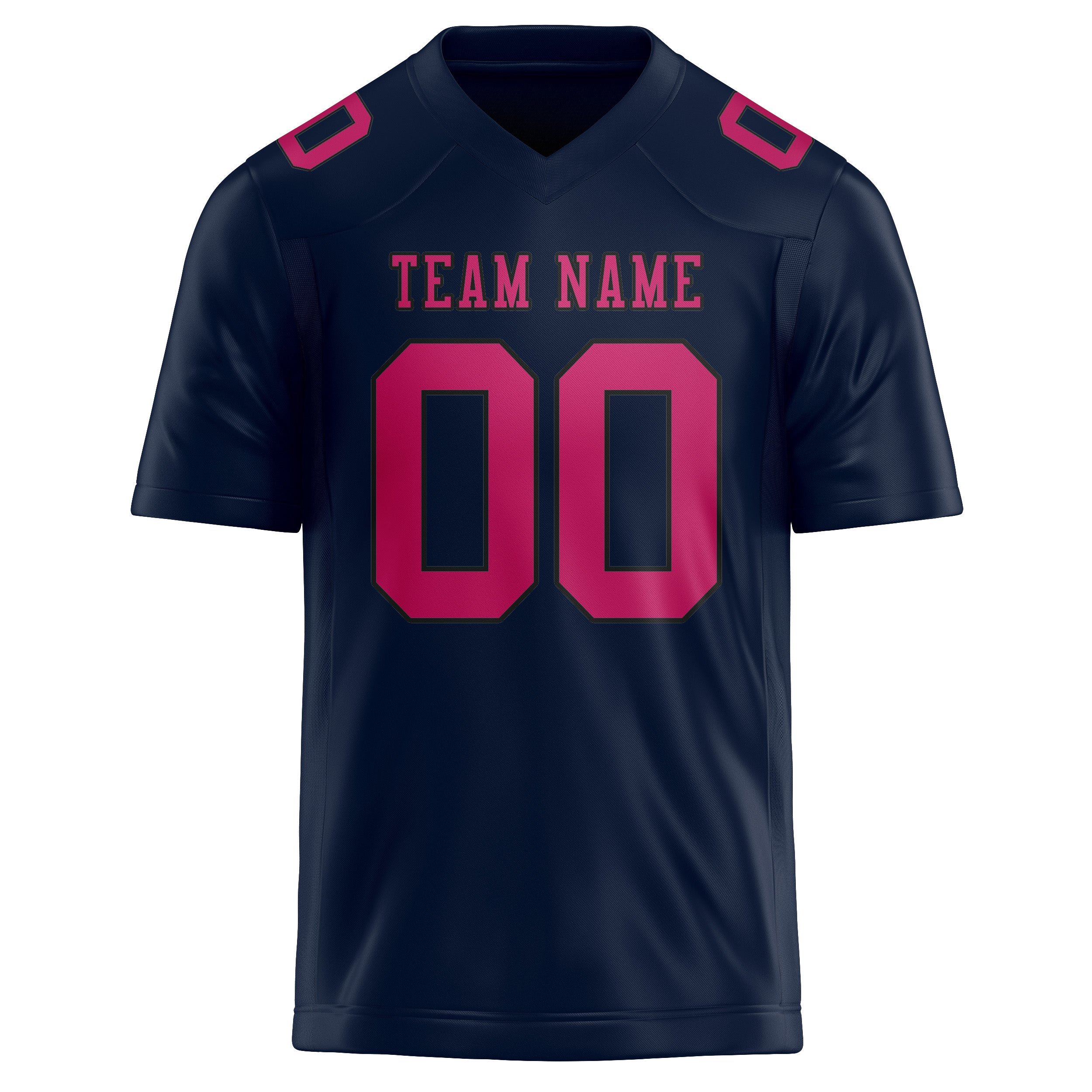 Custom Navy Pink Football Jersey
