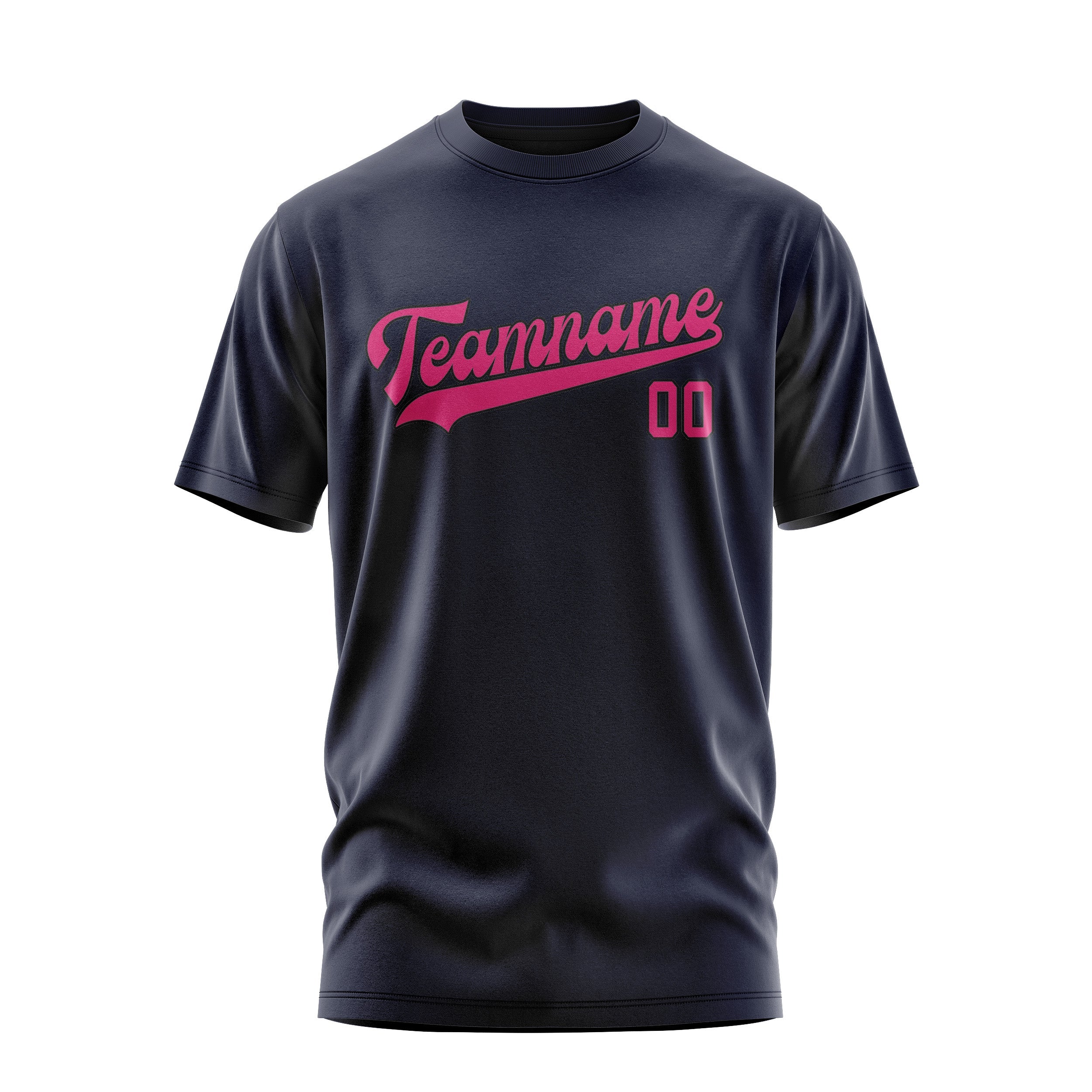 Custom Navy Pink T-Shirt