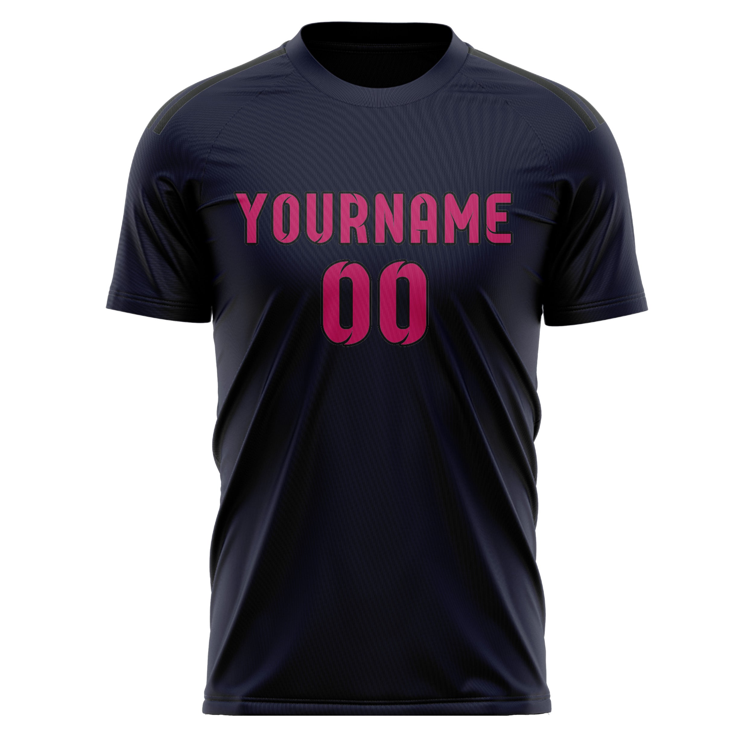 Custom Navy Pink Soccer Jersey