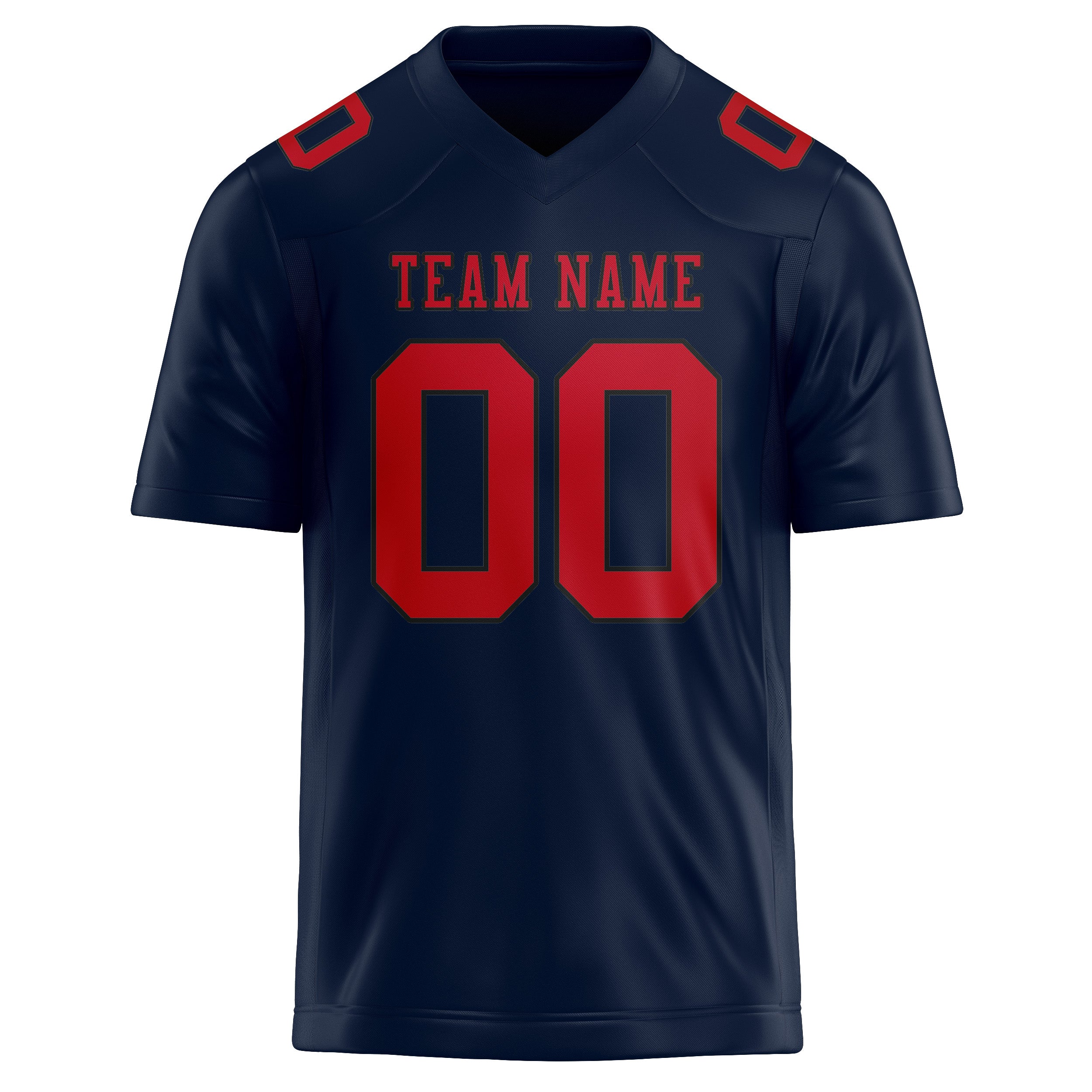 Custom Navy Red Football Jersey