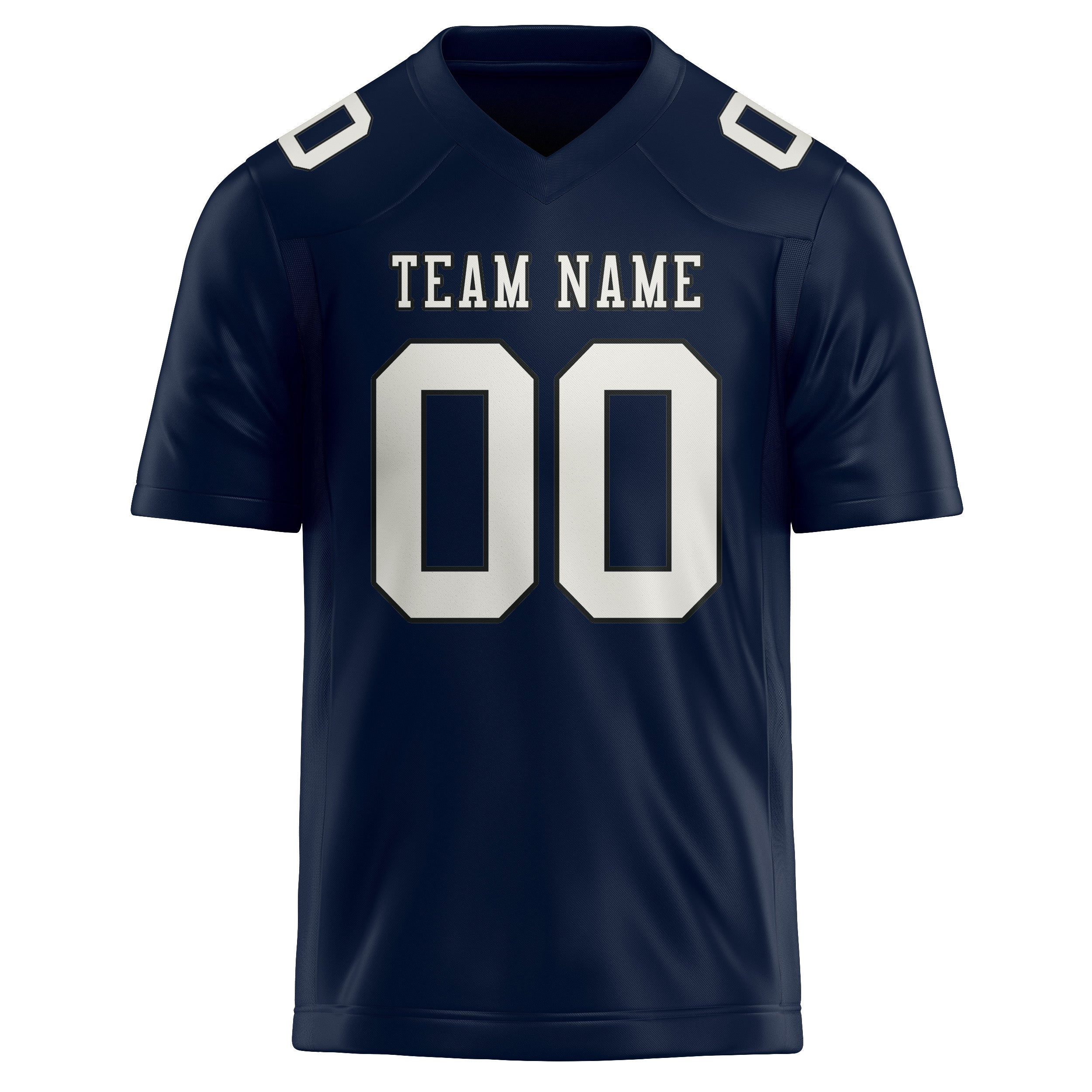 Custom Navy White Football Jersey