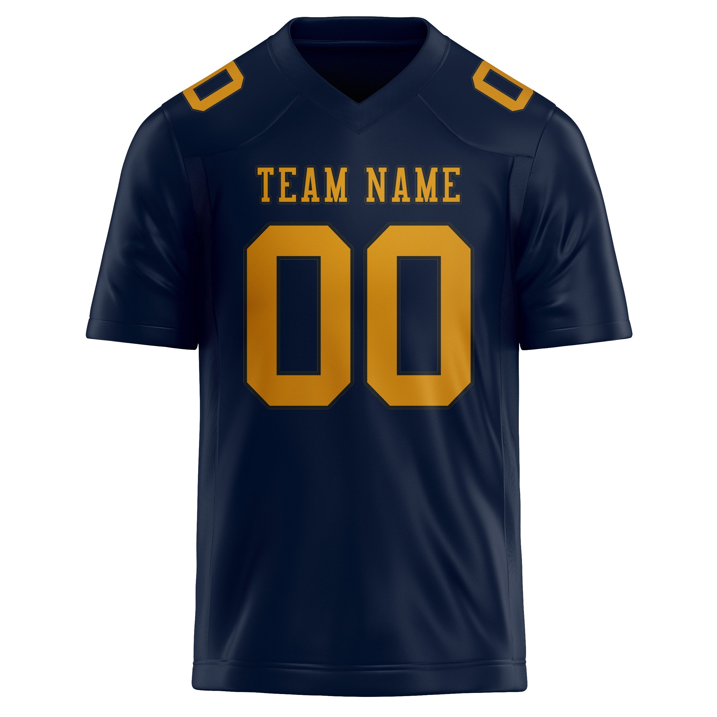 Custom Navy Yellow Football Jersey
