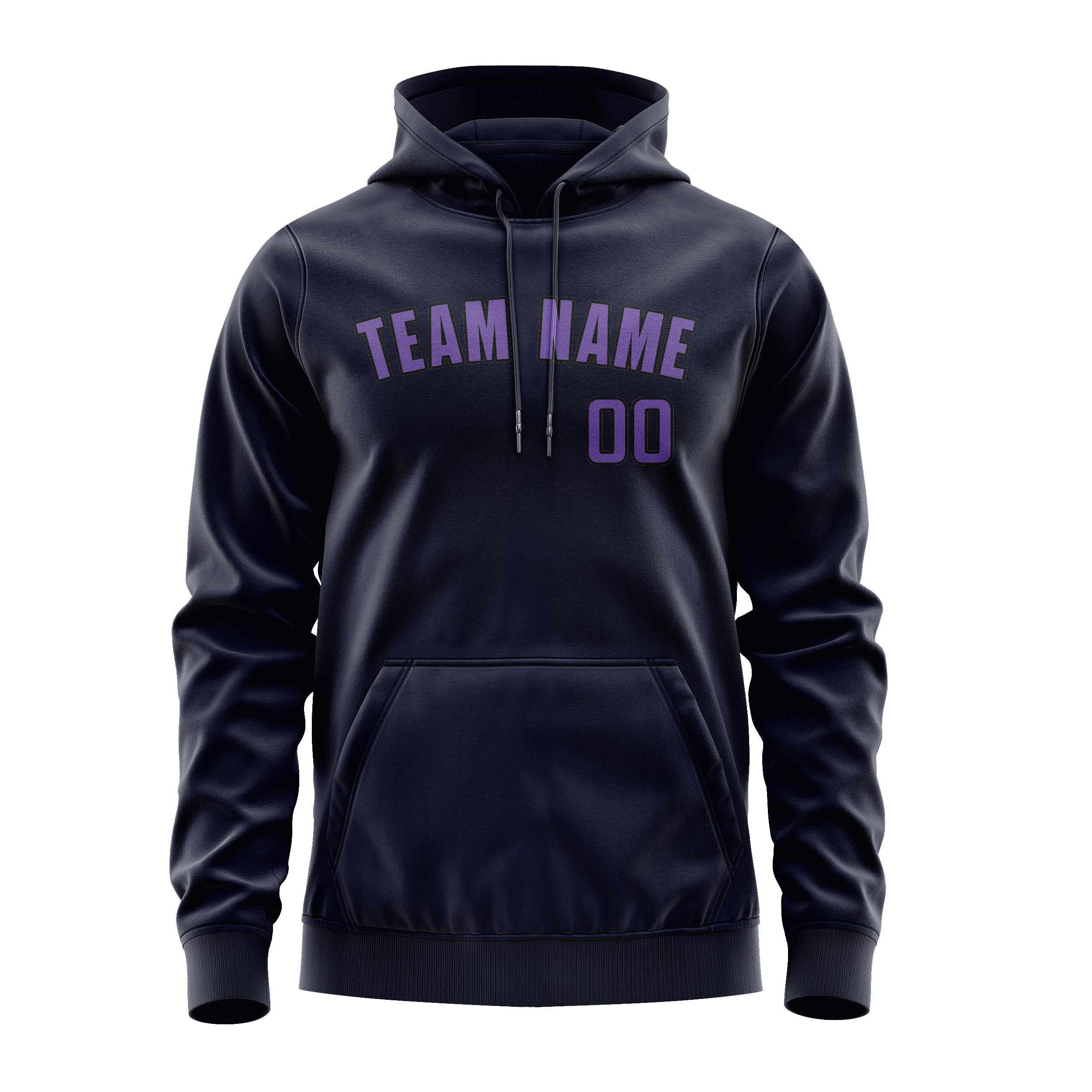 Custom Navy Light Purple Hoodie