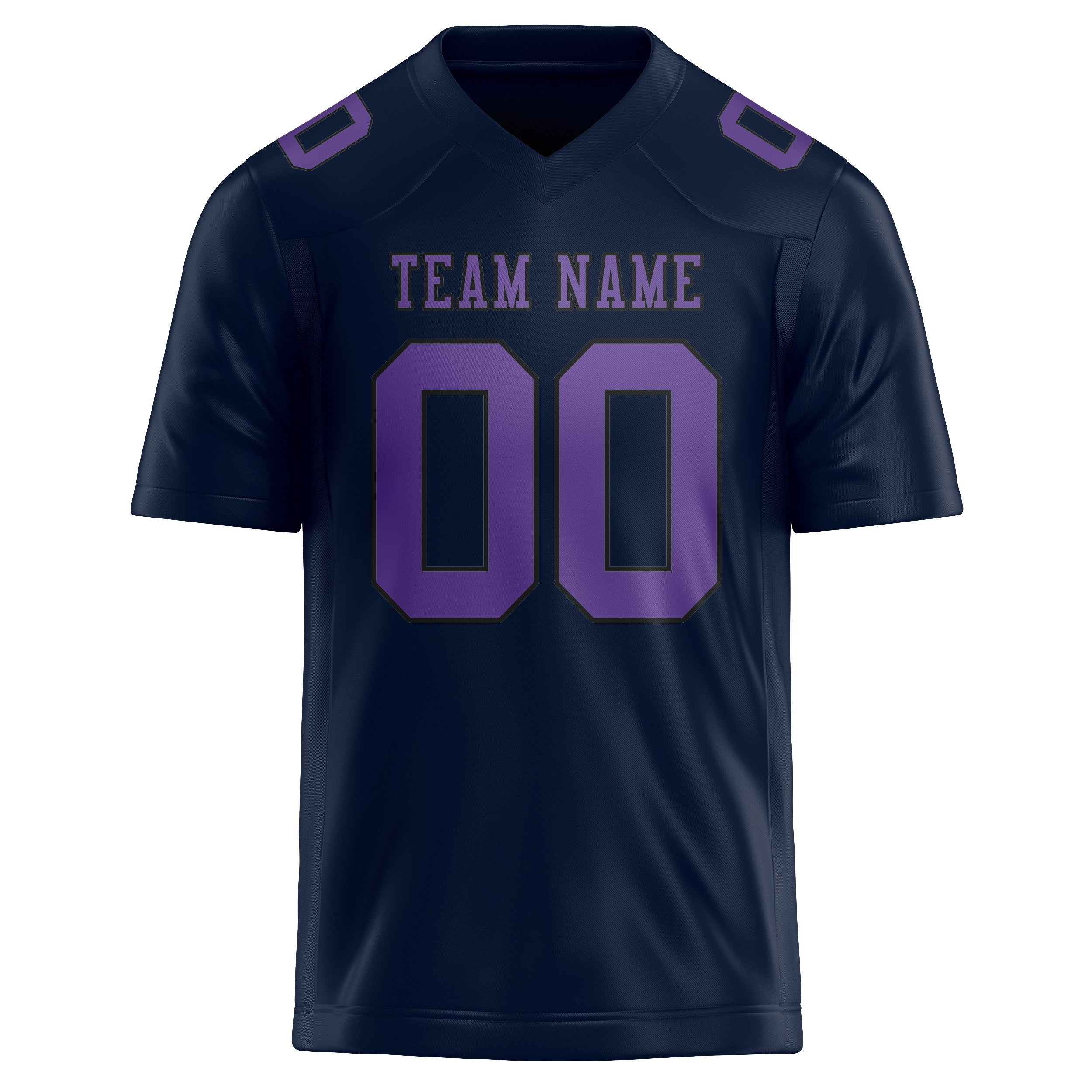 Custom Navy Light Purple Football Jersey