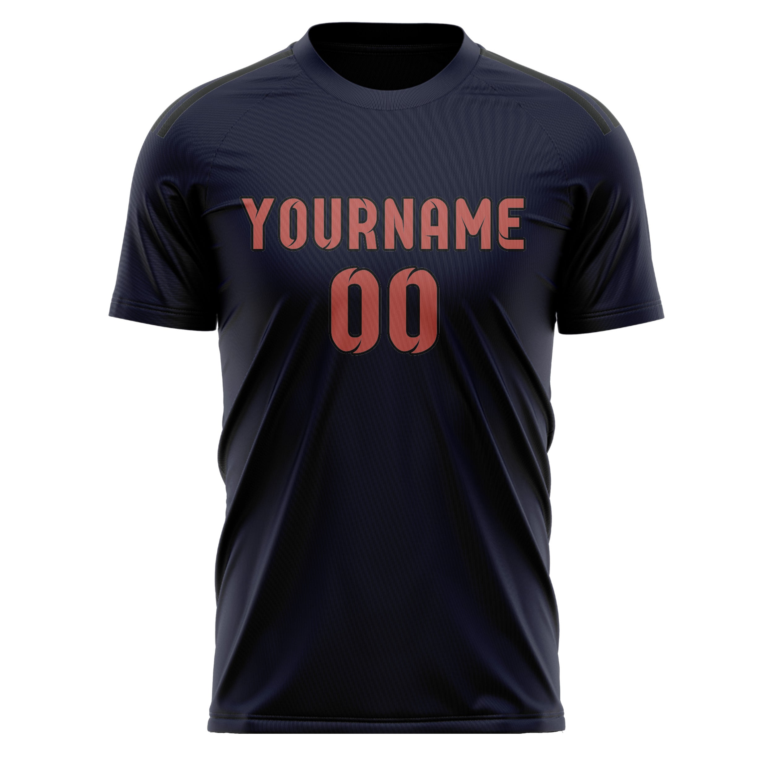 Custom Navy Copper Rose Soccer Jersey