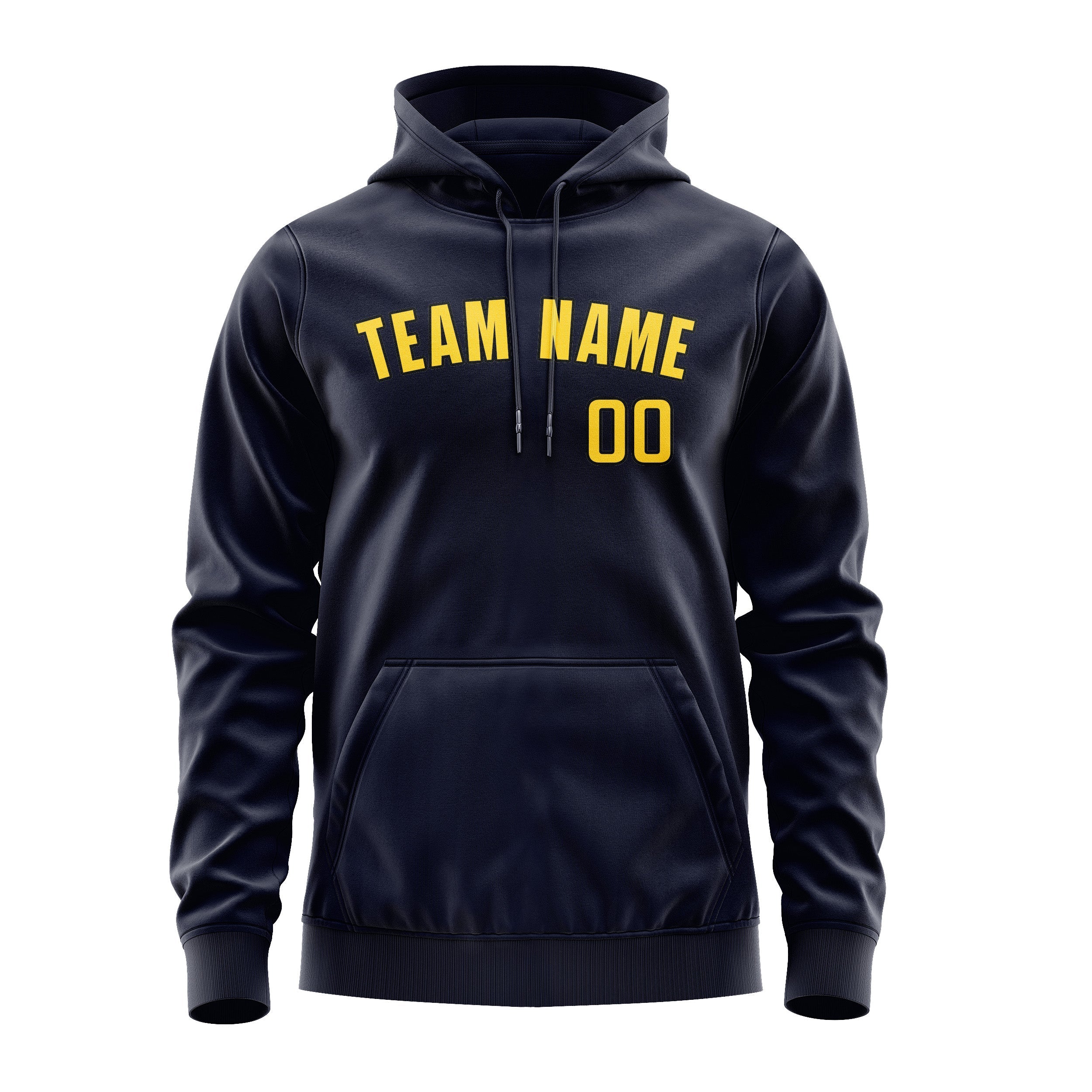 Custom Navy Gold Hoodie
