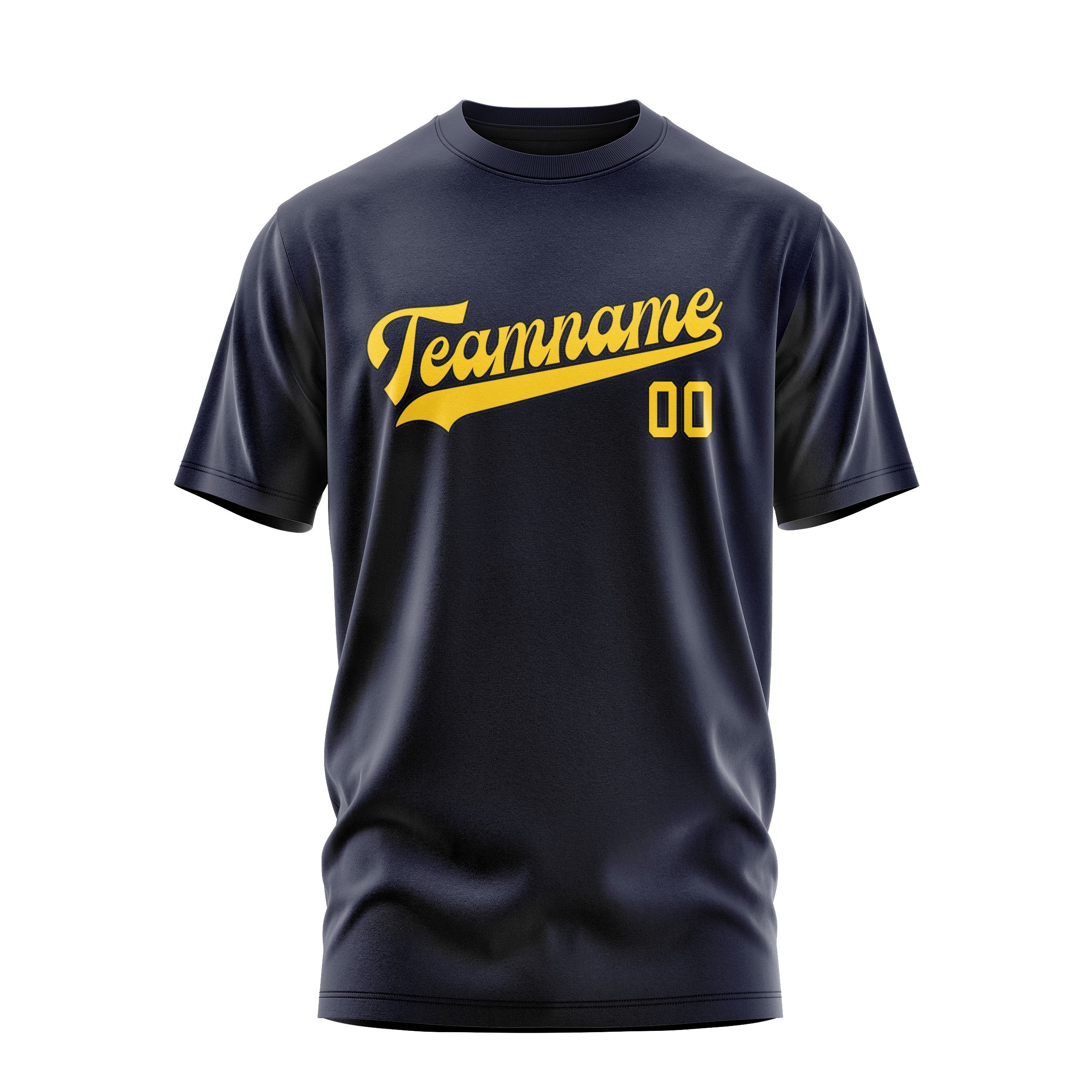 Custom Navy Gold T-Shirt