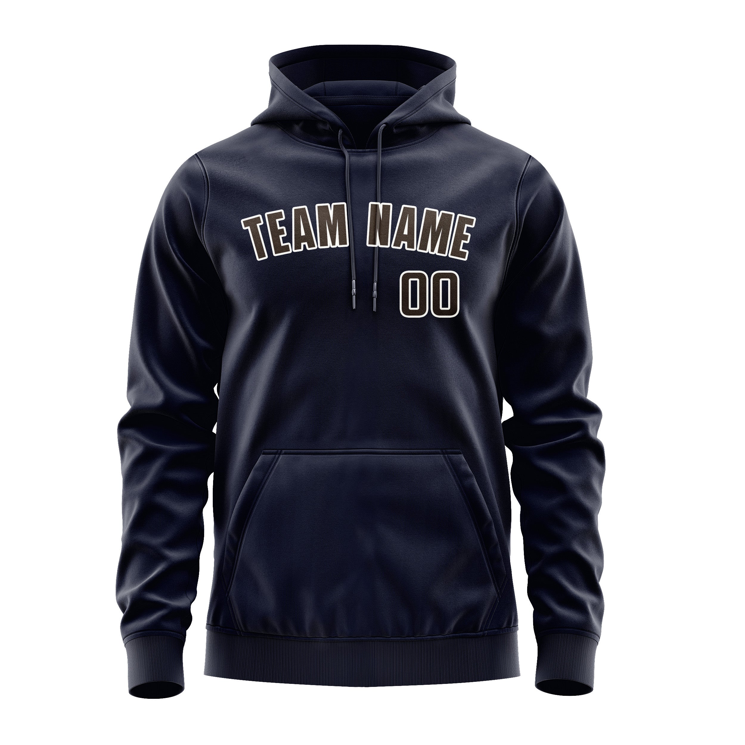 Custom Navy Brown Hoodie