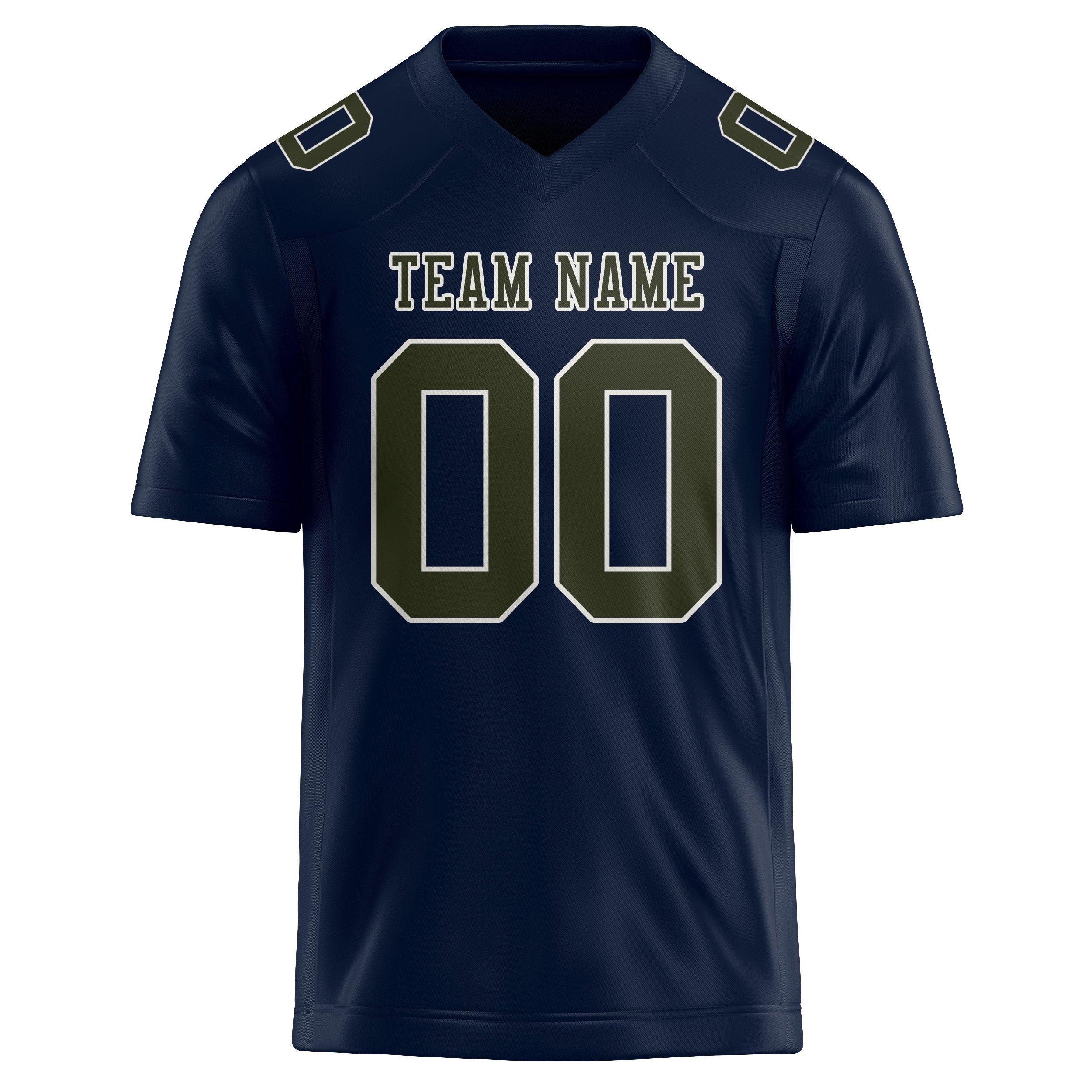 Custom Navy Olive Football Jersey