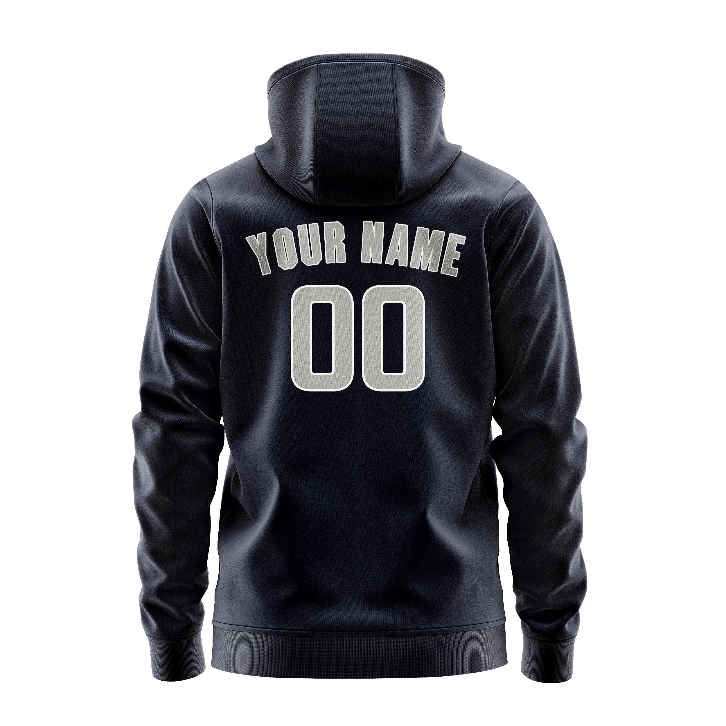 Custom Navy Gray Hoodie