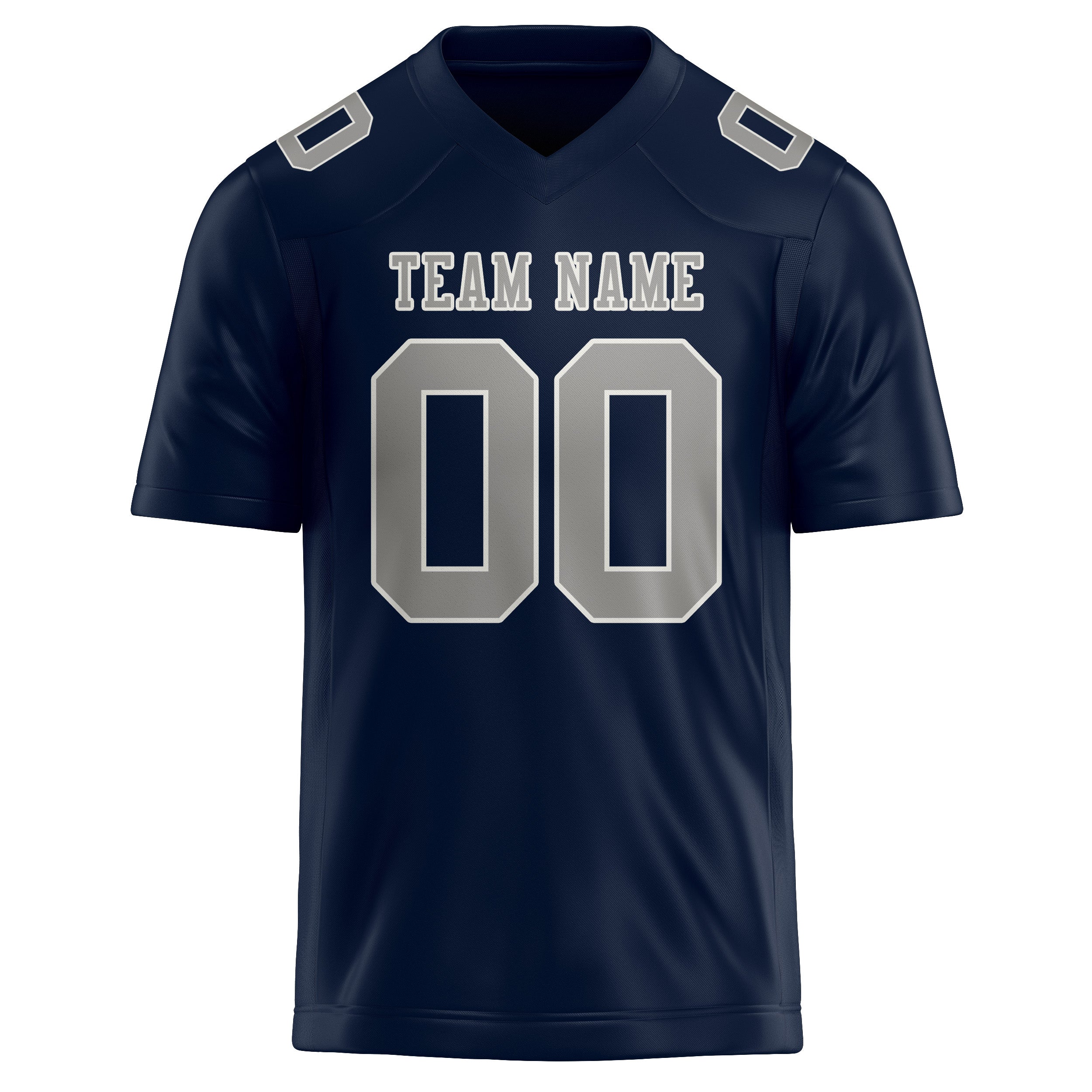 Custom Navy Gray Football Jersey