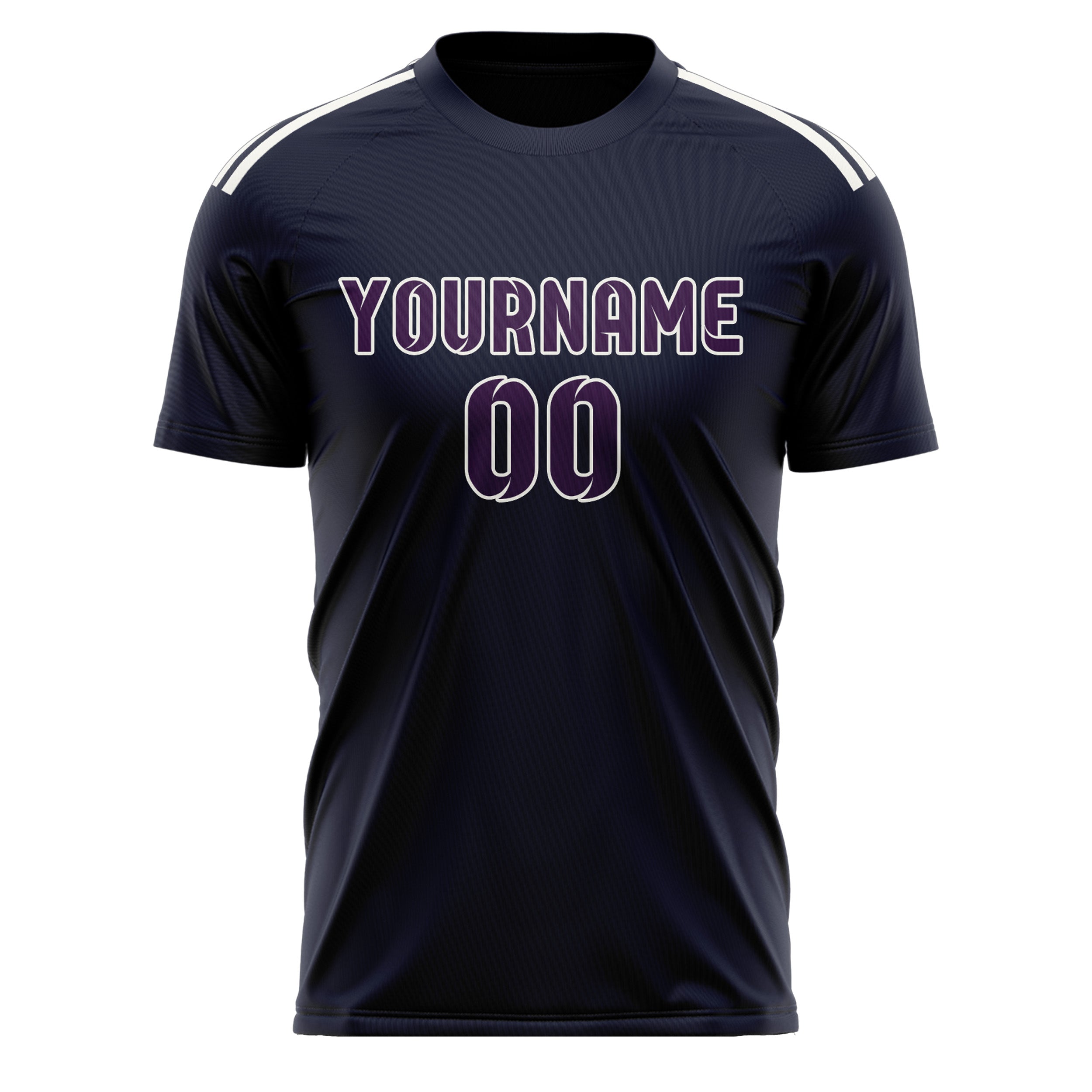 Custom Navy Purple Soccer Jersey