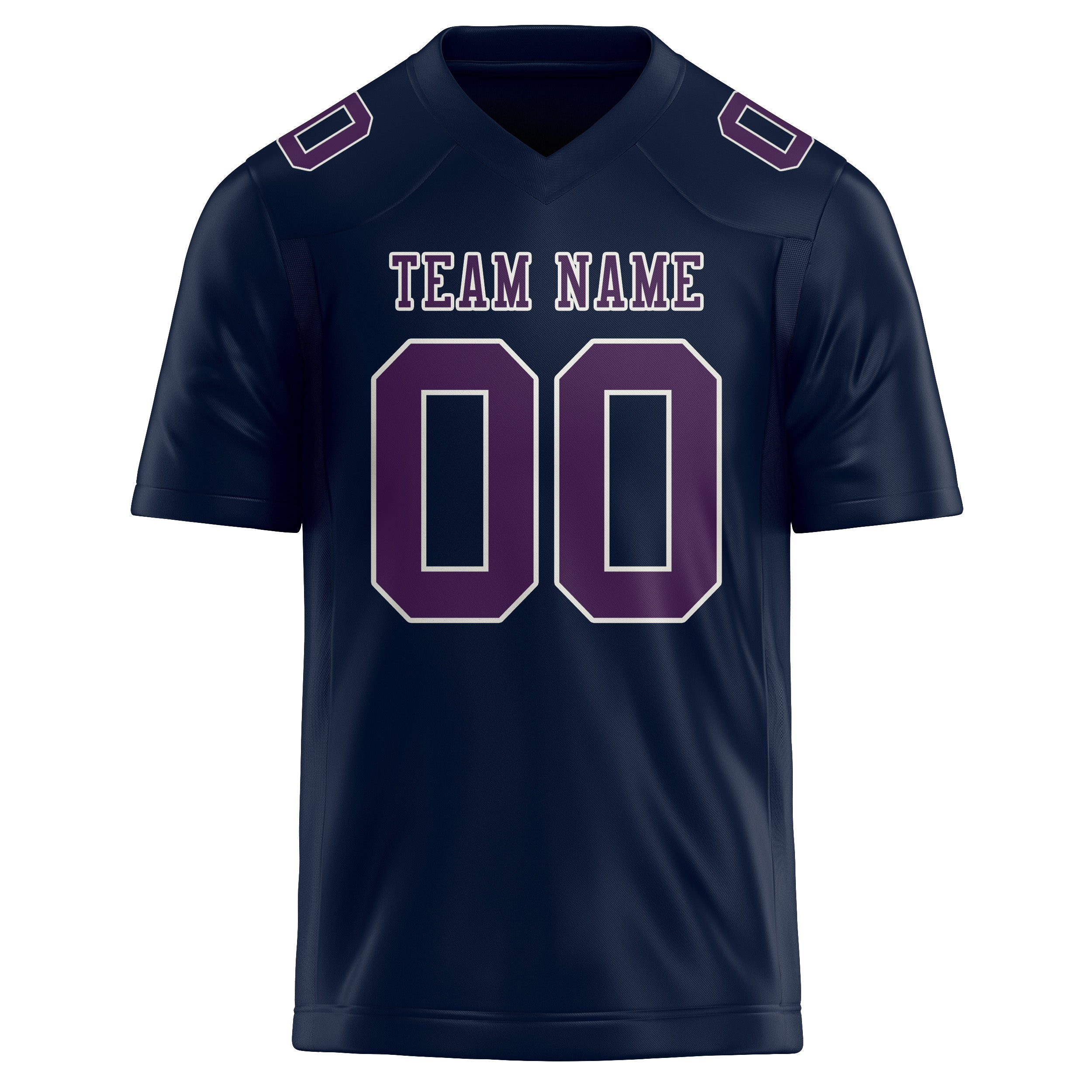 Custom Navy Purple Football Jersey