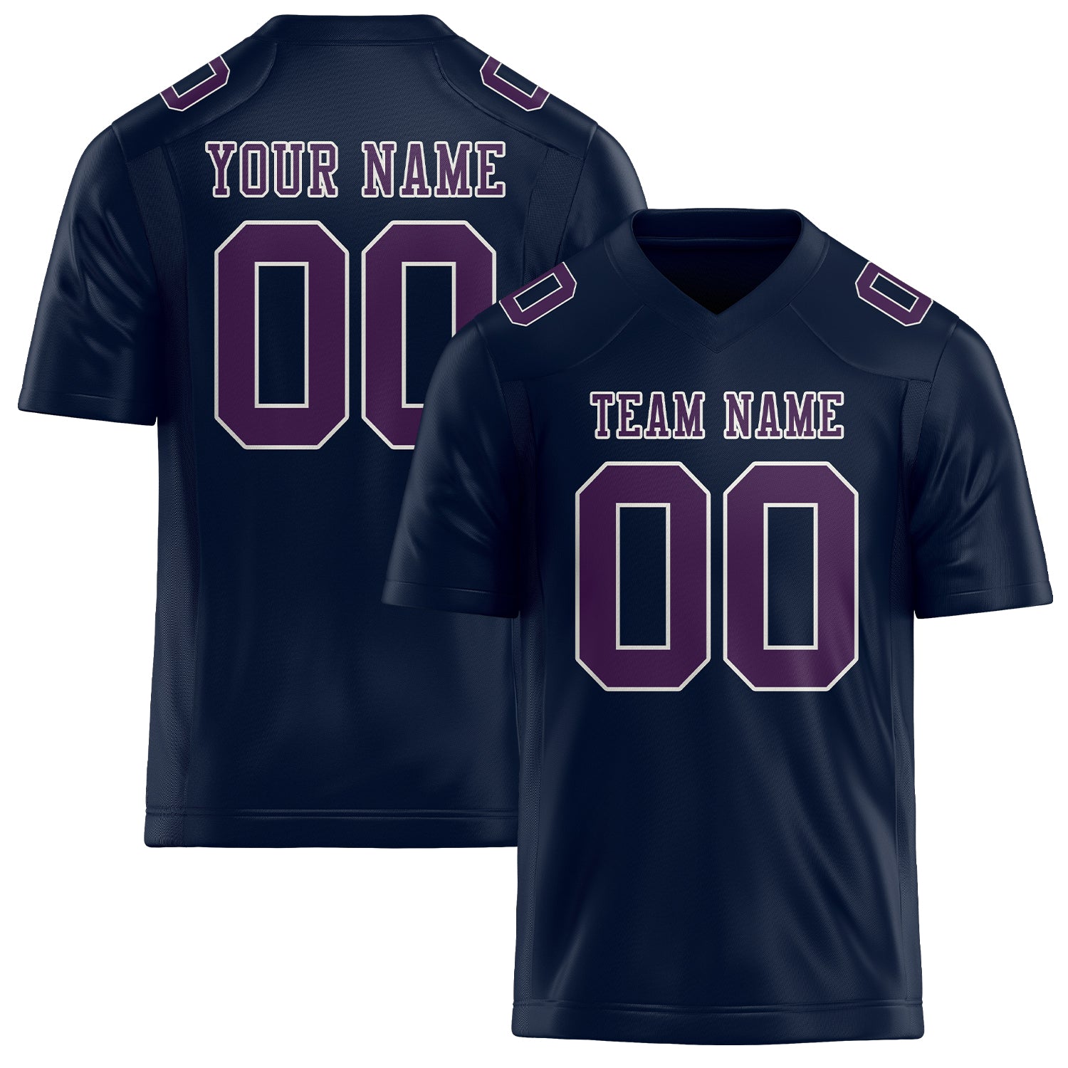Custom Navy Purple Football Jersey