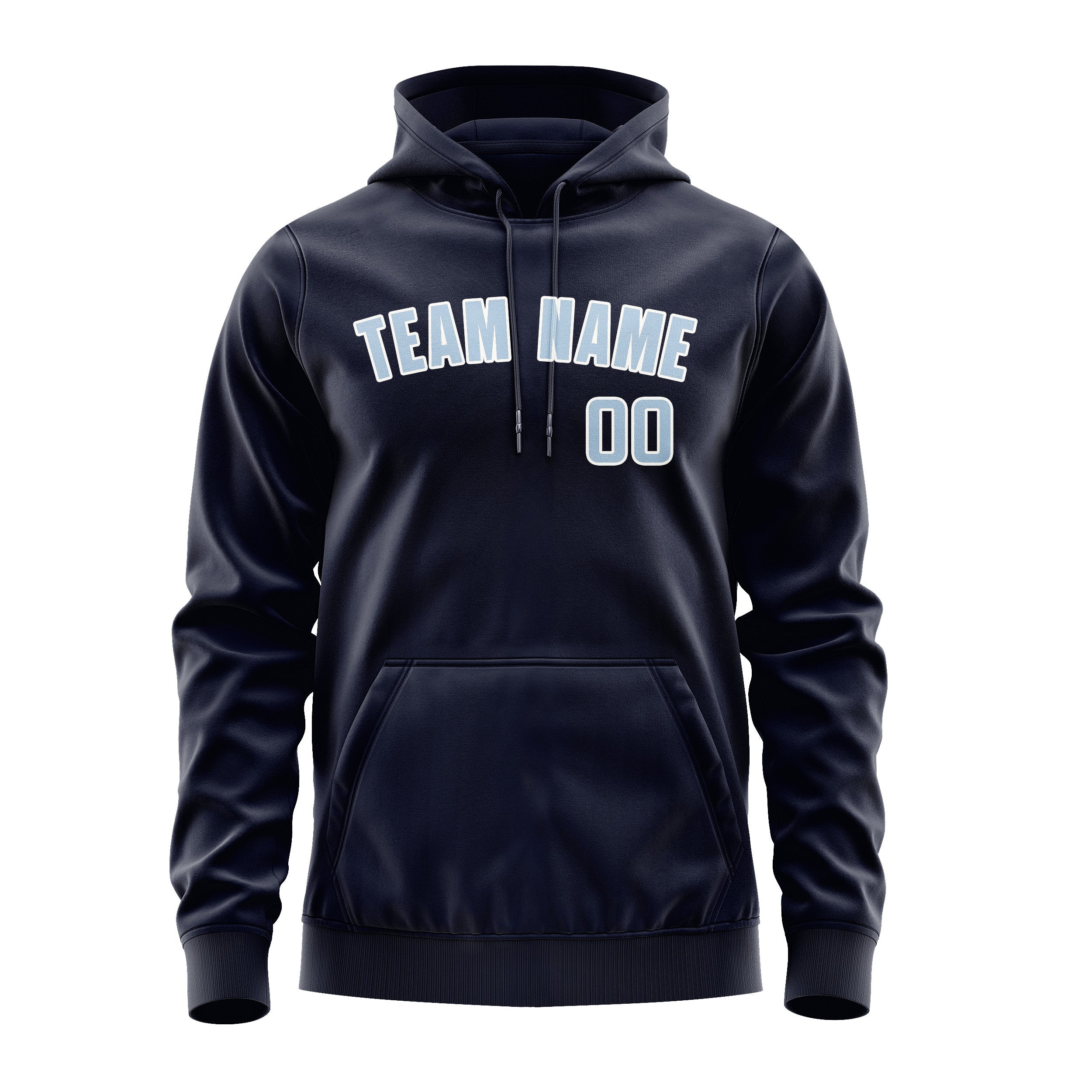 Custom Navy Light Blue Hoodie
