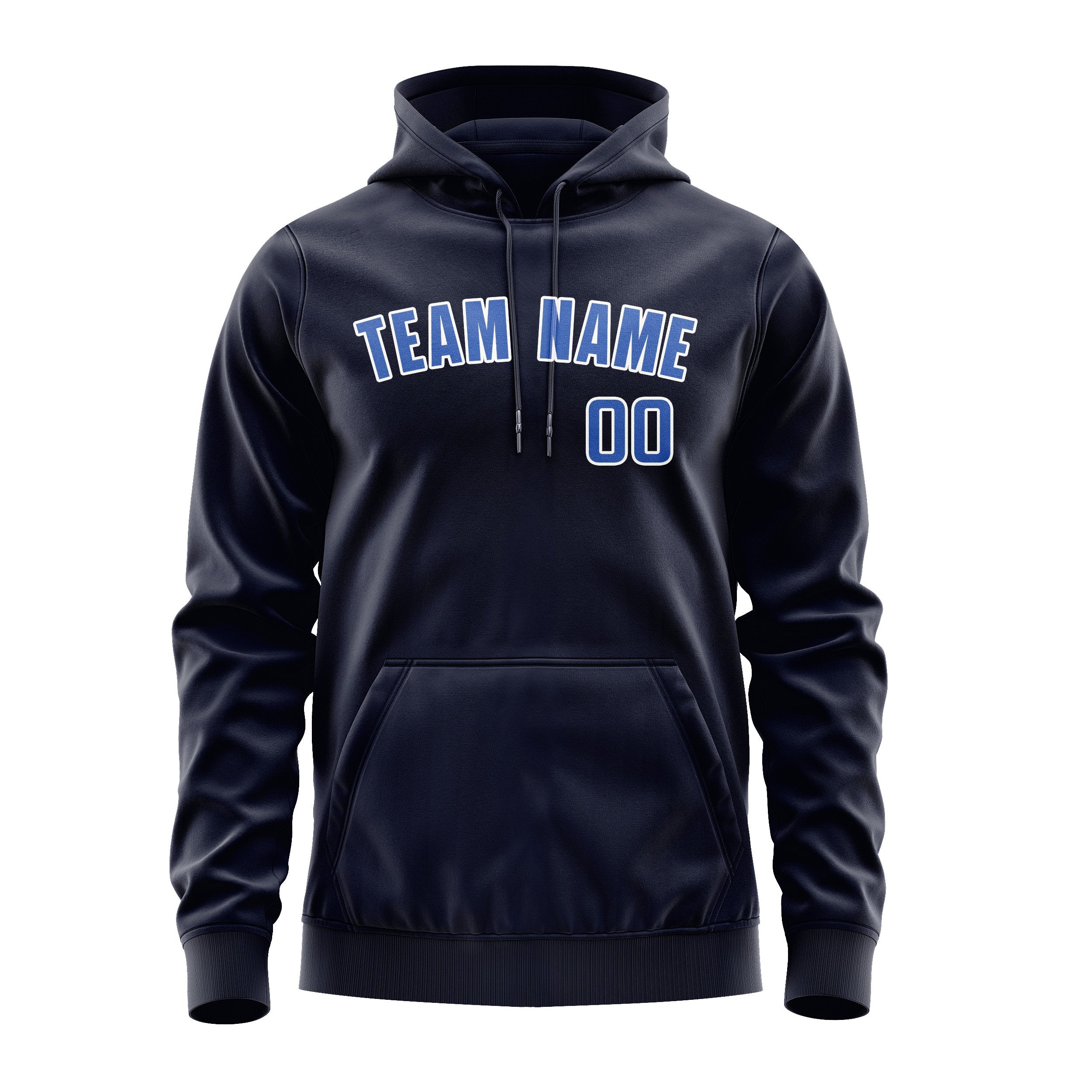 Custom Navy Sky Blue Hoodie
