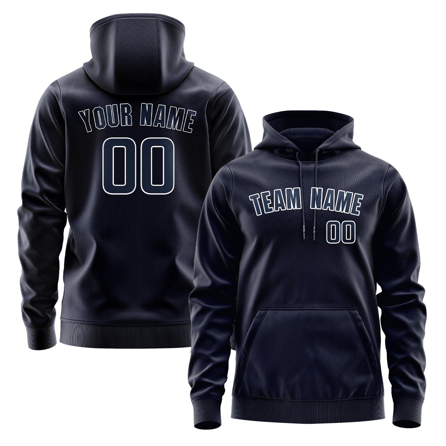 Custom Navy Blue Hoodie