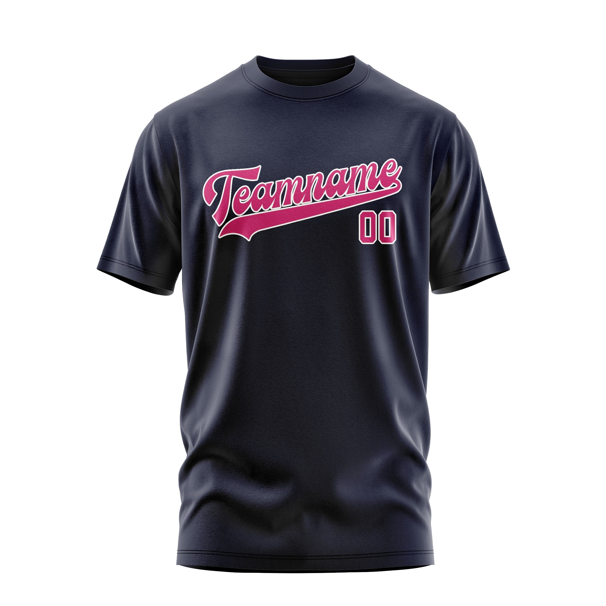 Custom Navy Pink T-Shirt