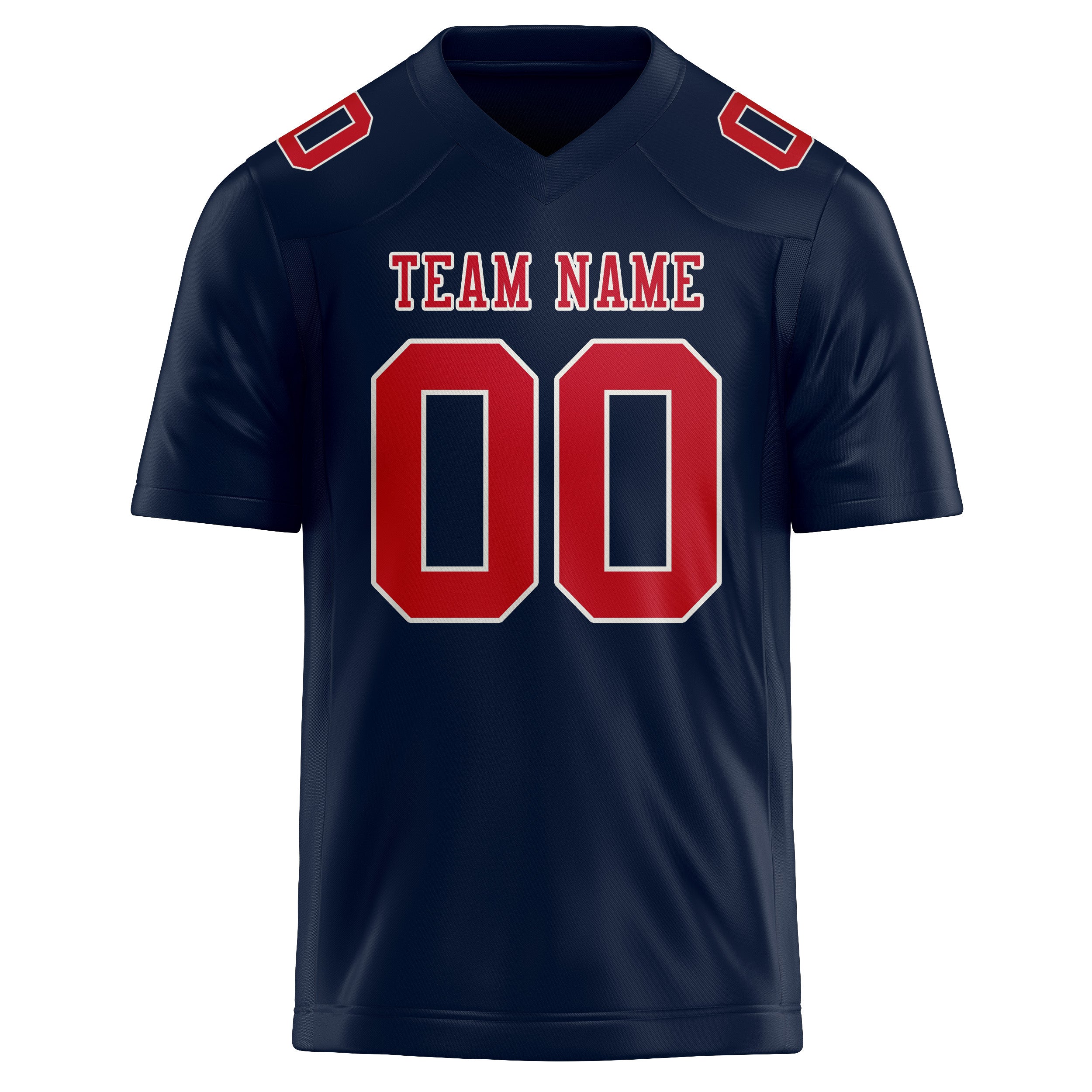 Custom Navy Red Football Jersey