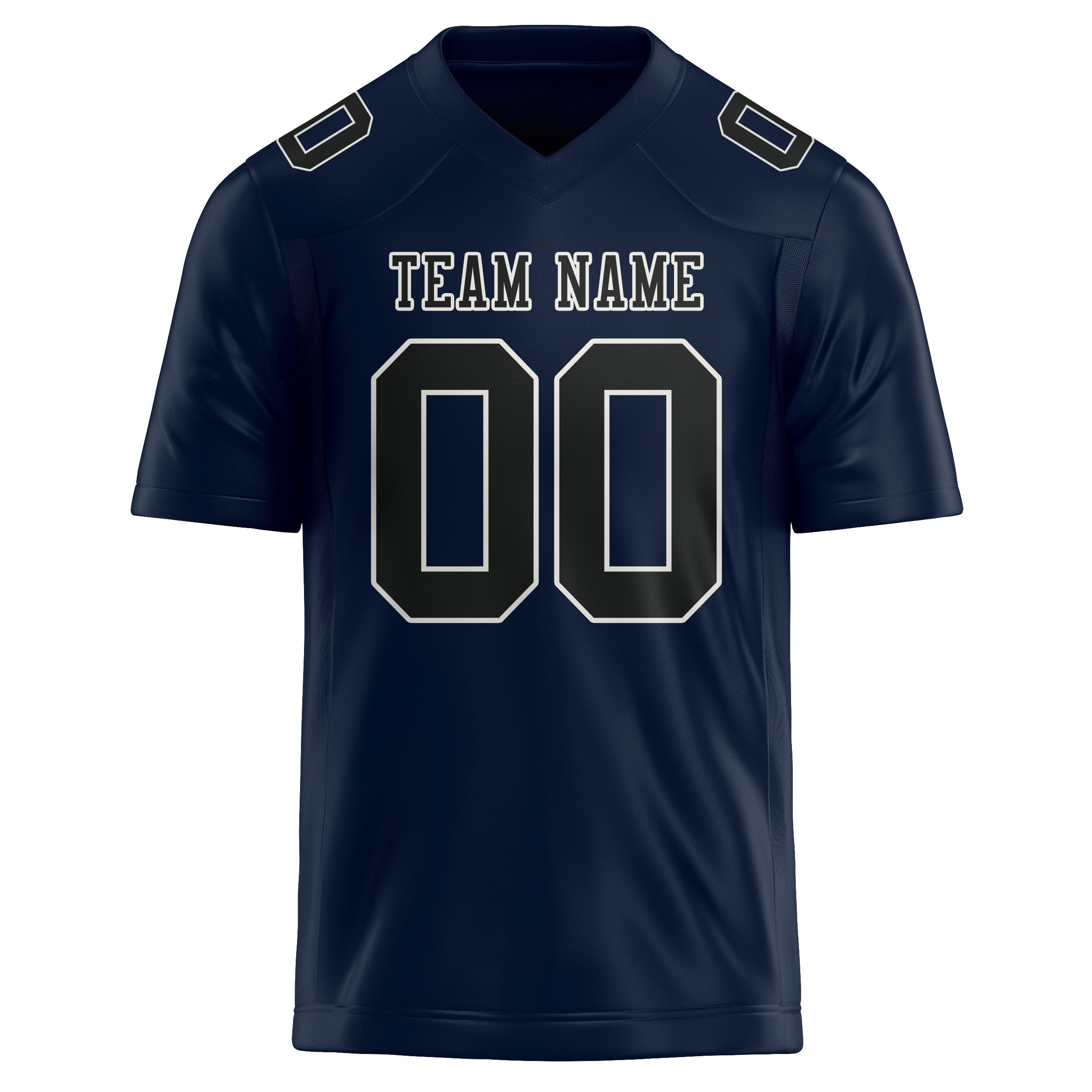 Custom Navy Black Football Jersey