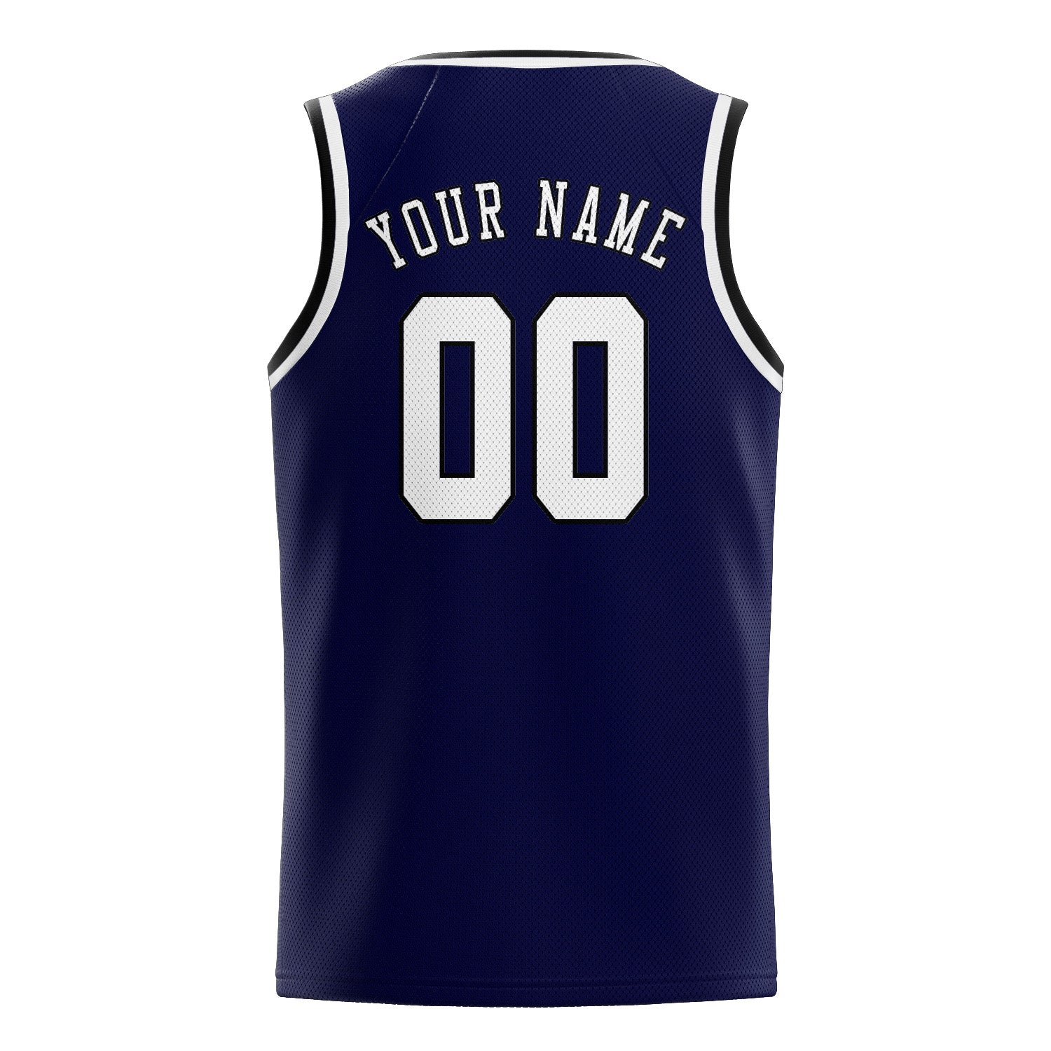 Custom Navy White Basketball Jersey