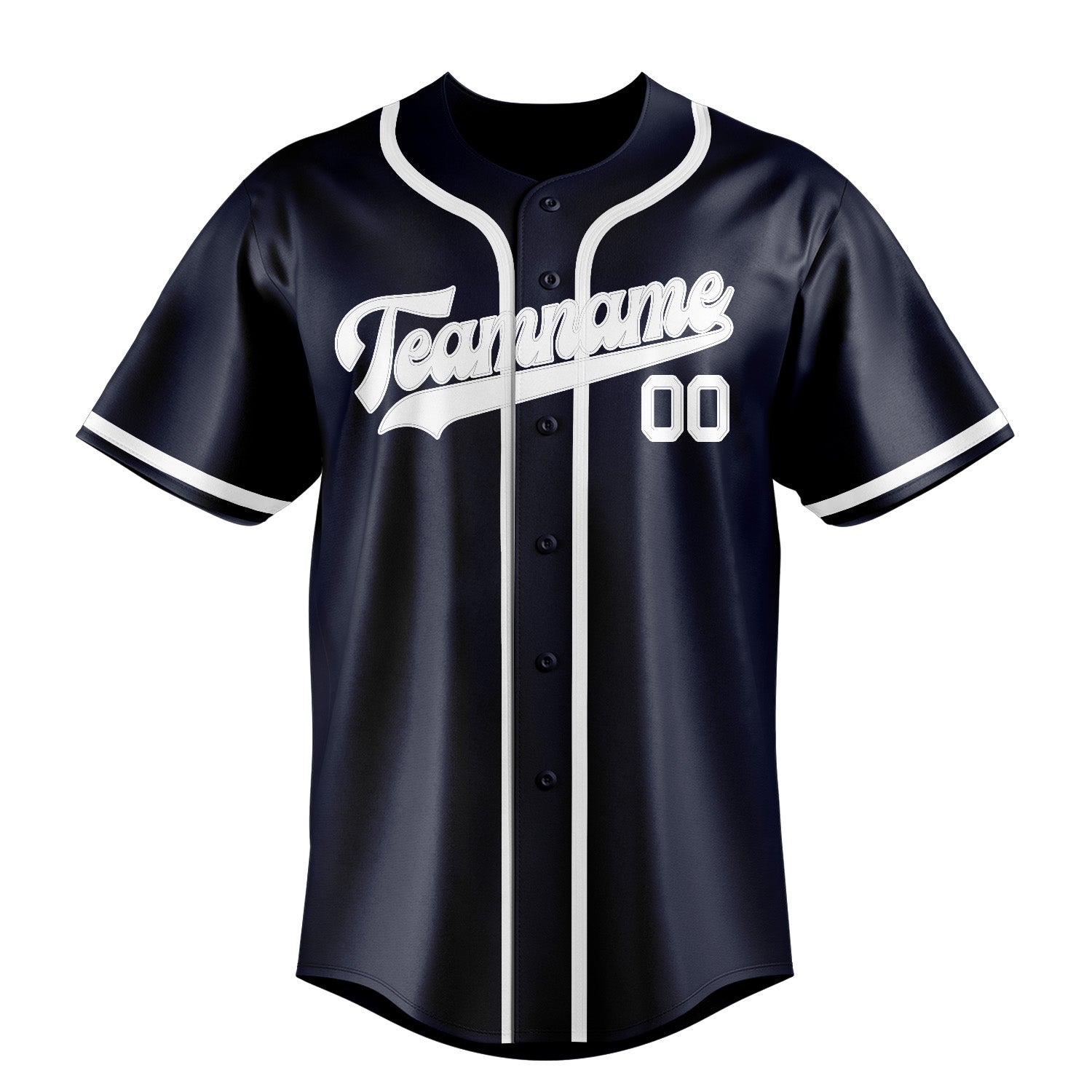 Custom Navy White Baseball Jersey