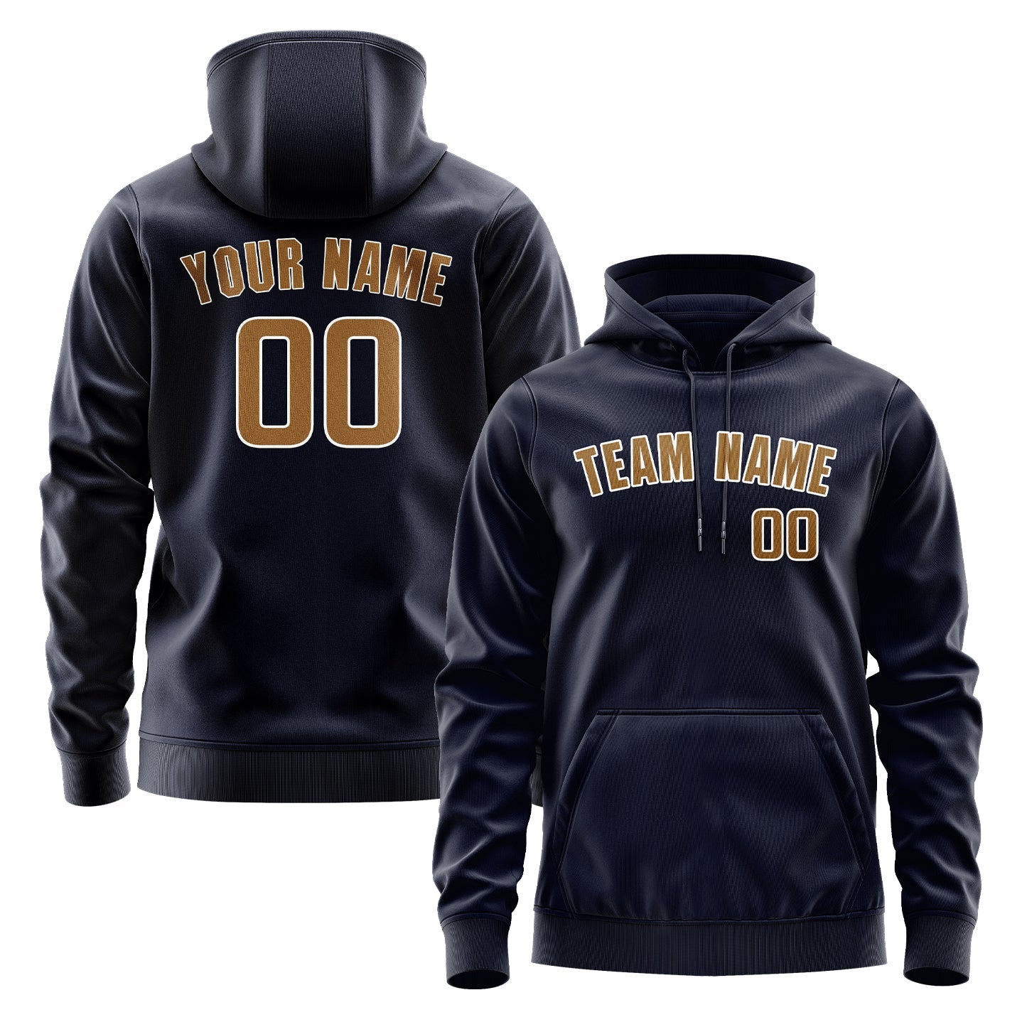 Custom Navy Khaki Hoodie