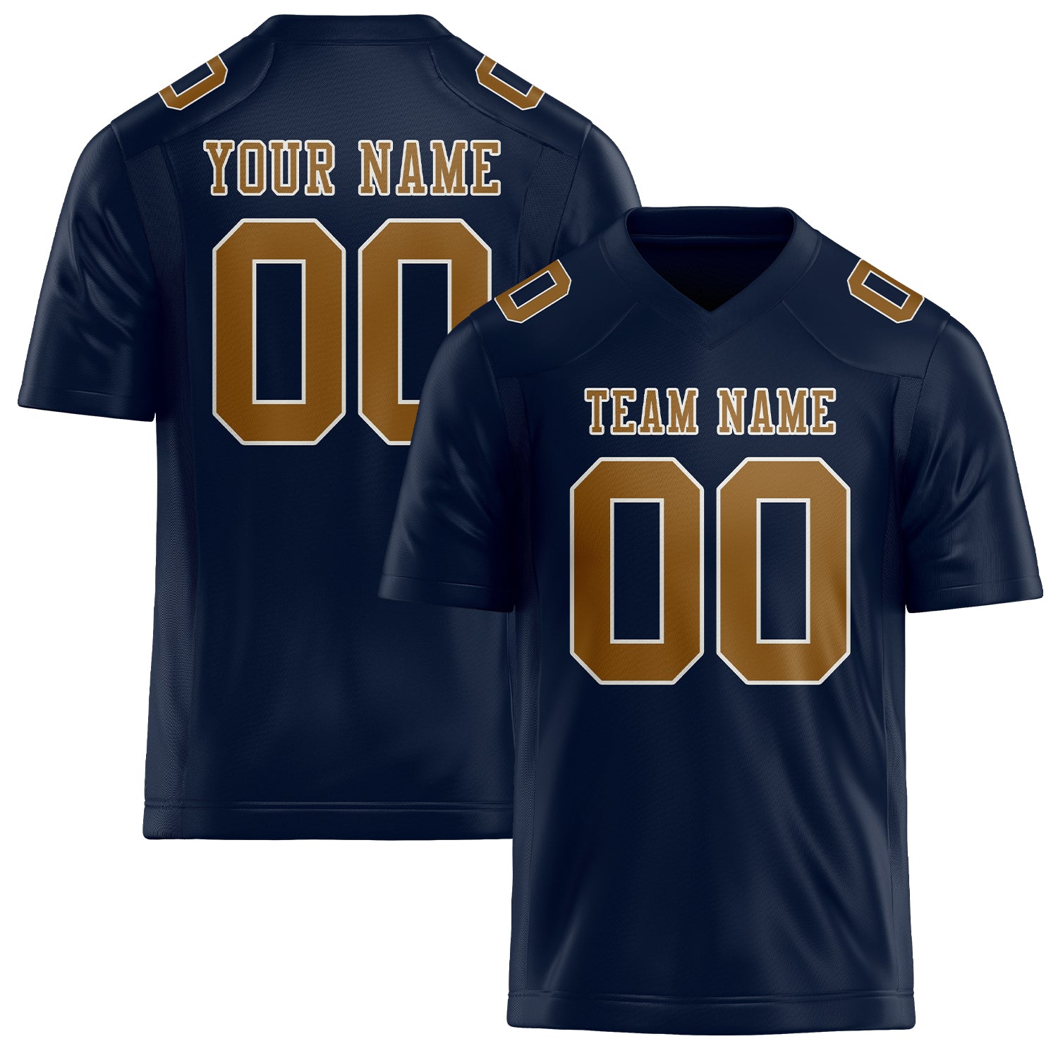 Custom Navy Khaki Football Jersey