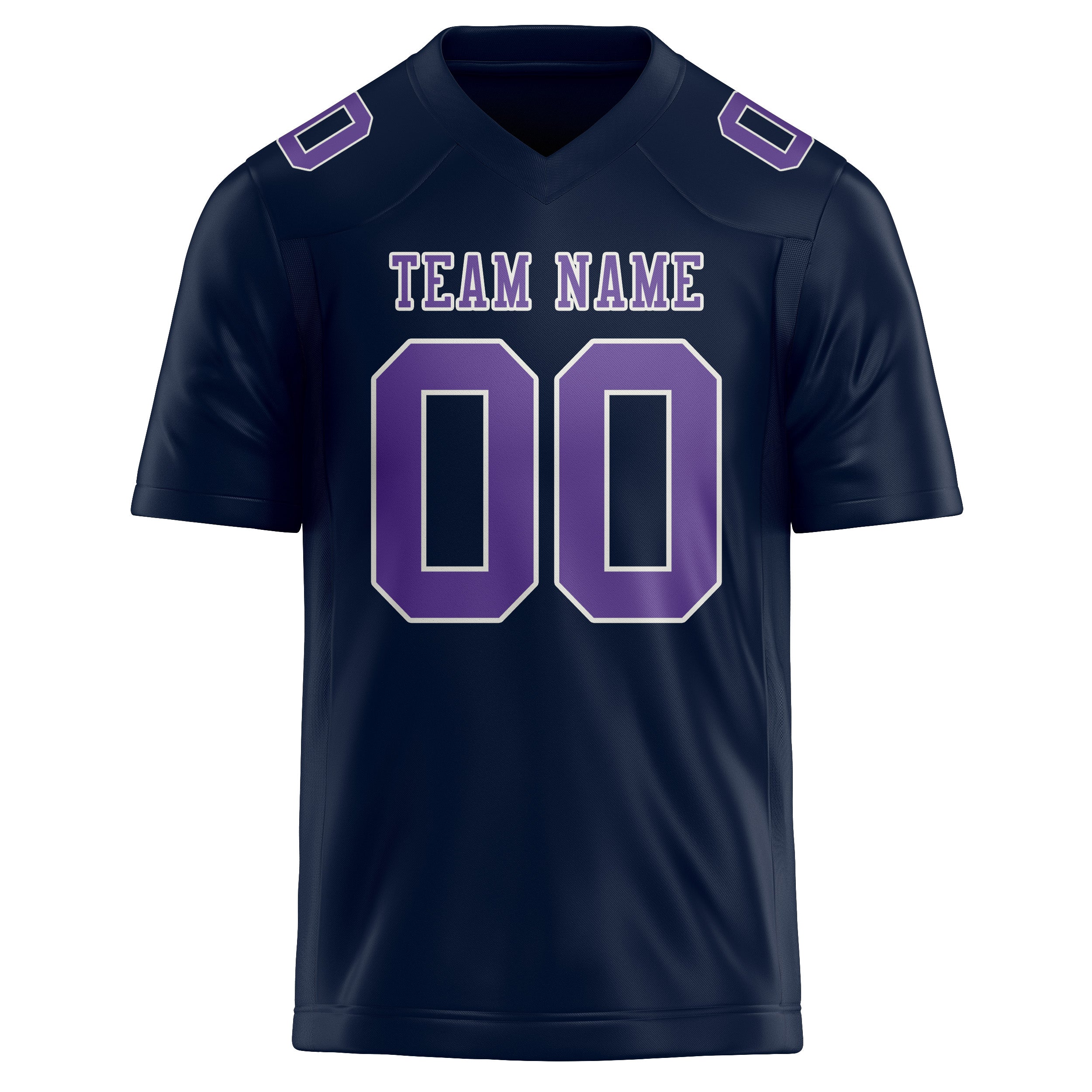 Custom Navy Light Purple Football Jersey