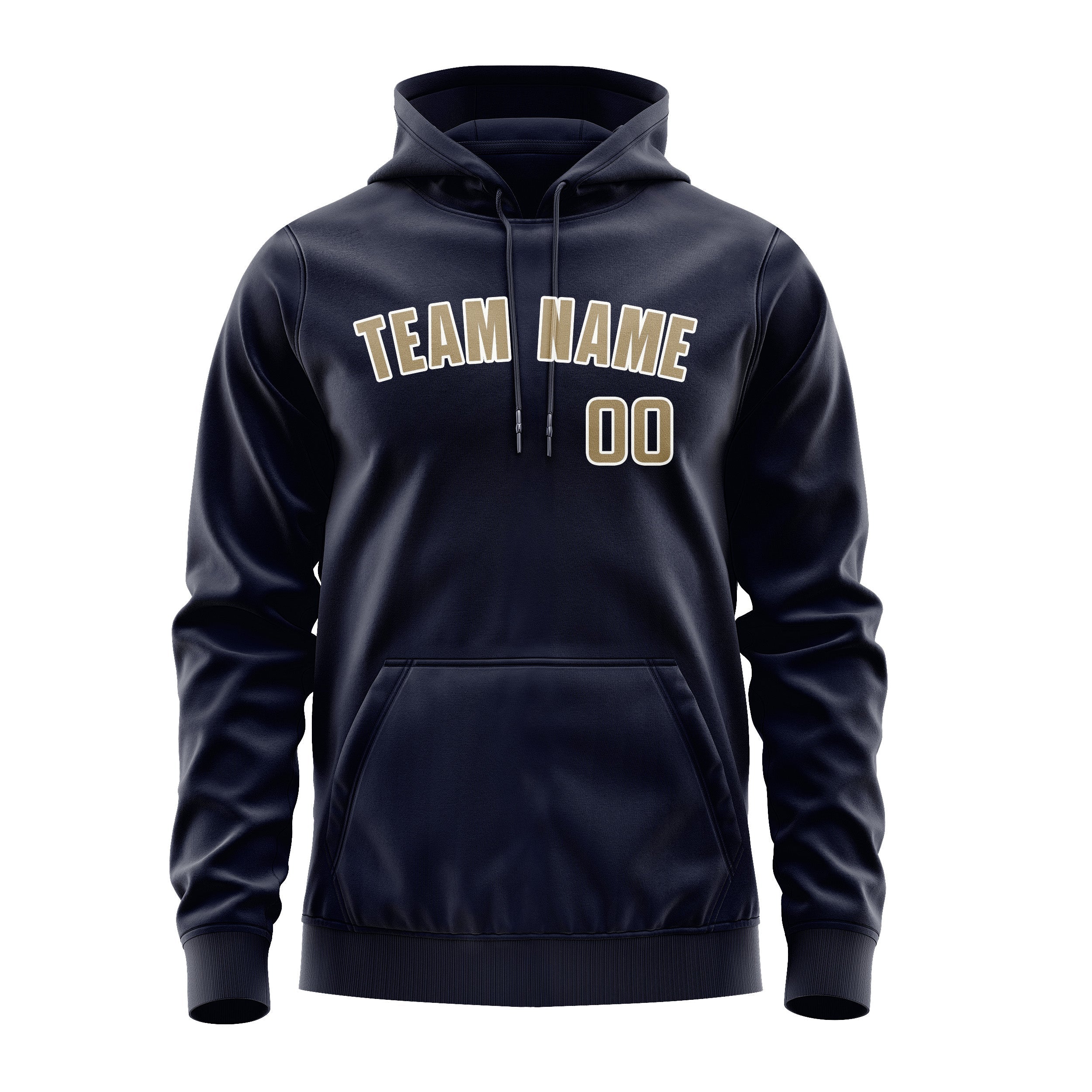 Custom Navy Light Khaki Hoodie