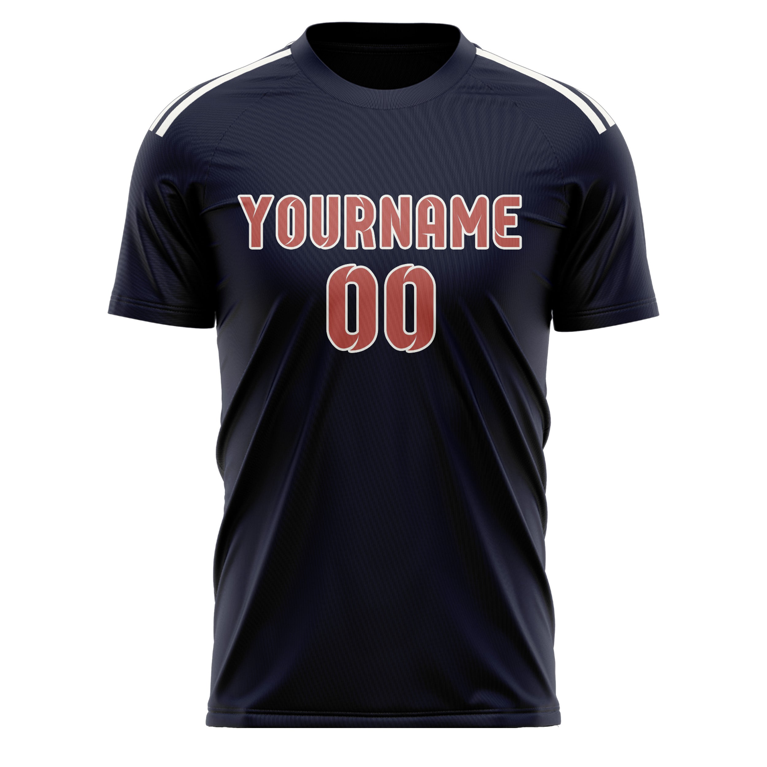 Custom Navy Copper Rose Soccer Jersey