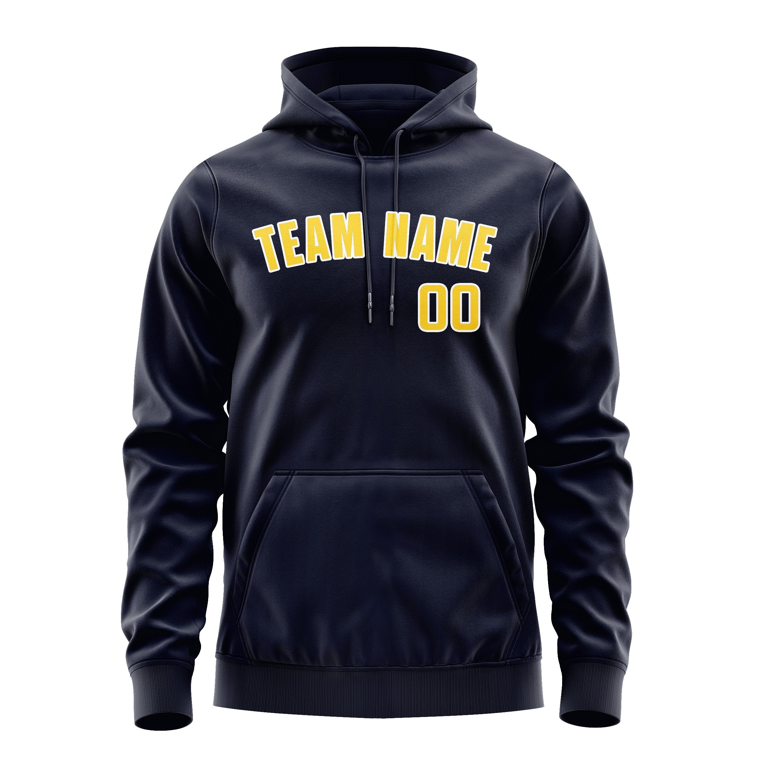 Custom Navy Gold Hoodie