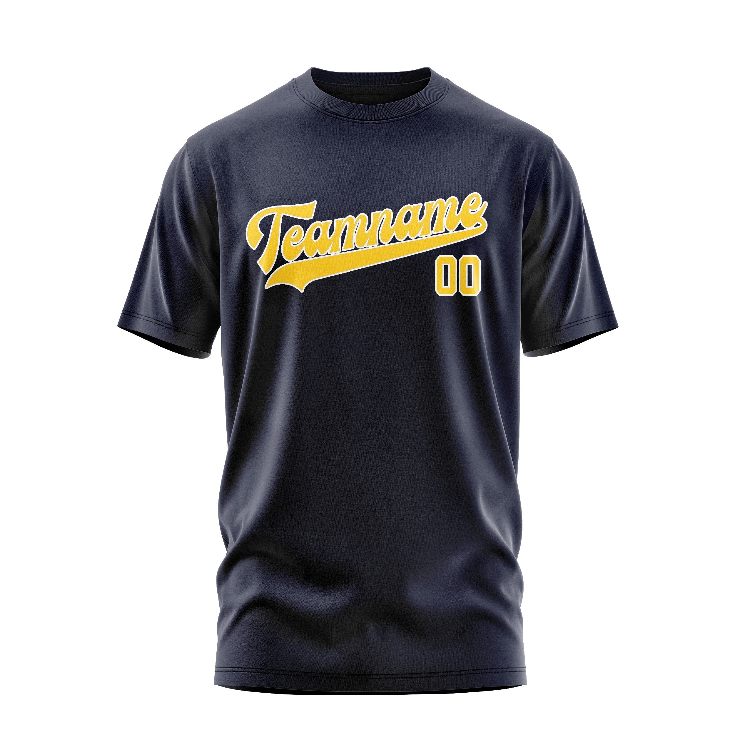 Custom Navy Gold T-Shirt